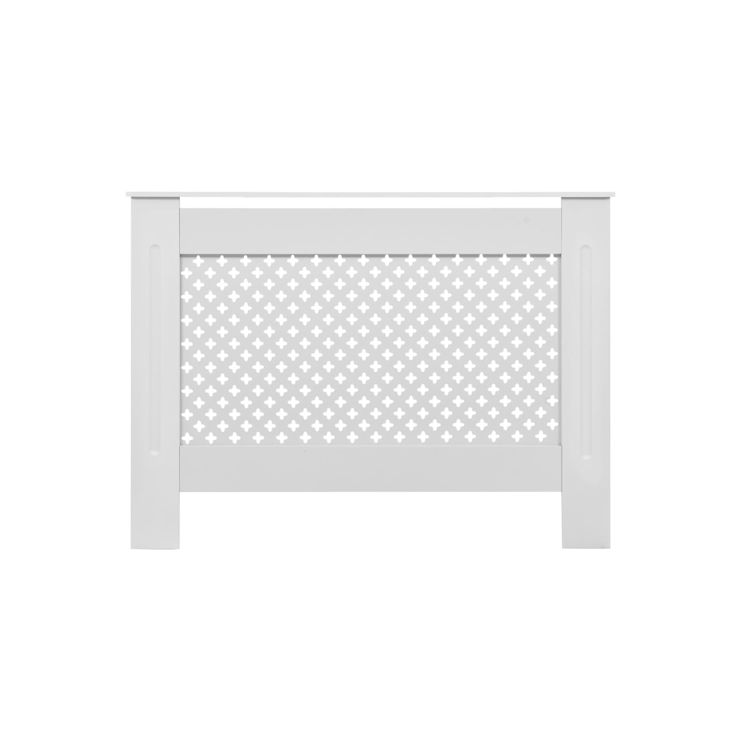 Couvercles de radiateur VidaXL 2 pièces, blanc, 44.1 x 7,5 x 32.1 po, en MDF