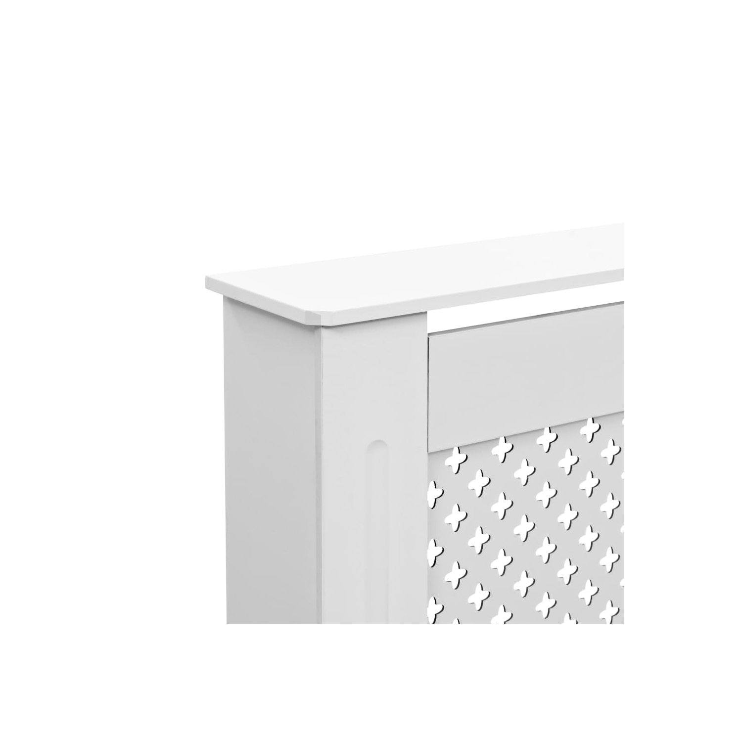 Couvercles de radiateur VidaXL 2 pièces, blanc, 44.1 x 7,5 x 32.1 po, en MDF