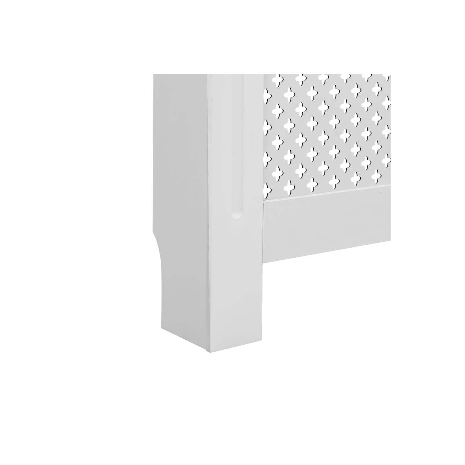 Couvercles de radiateur VidaXL 2 pièces, blanc, 44.1 x 7,5 x 32.1 po, en MDF