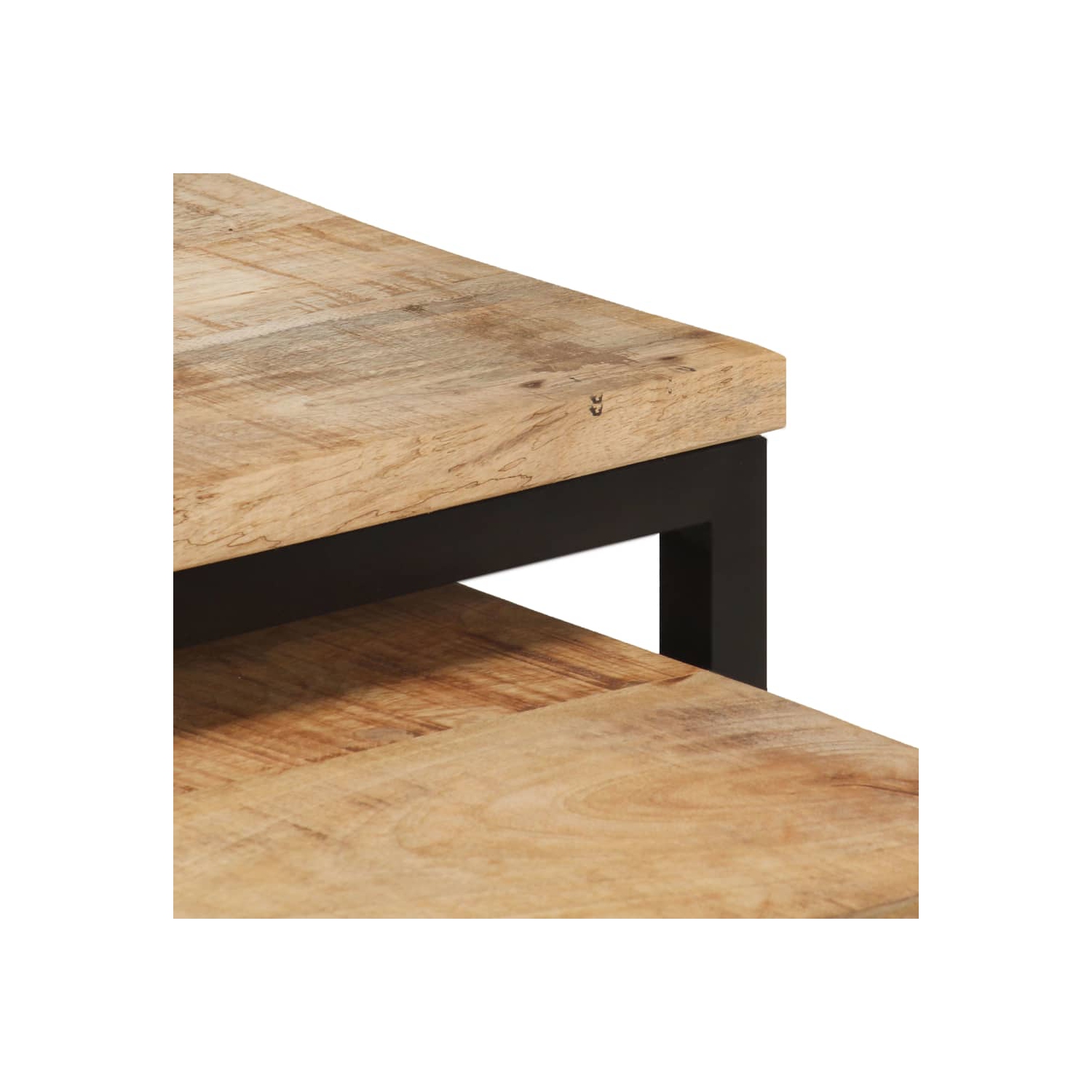 Tables basses gigognes VidaXL 2 pièces en bois de manguier massif