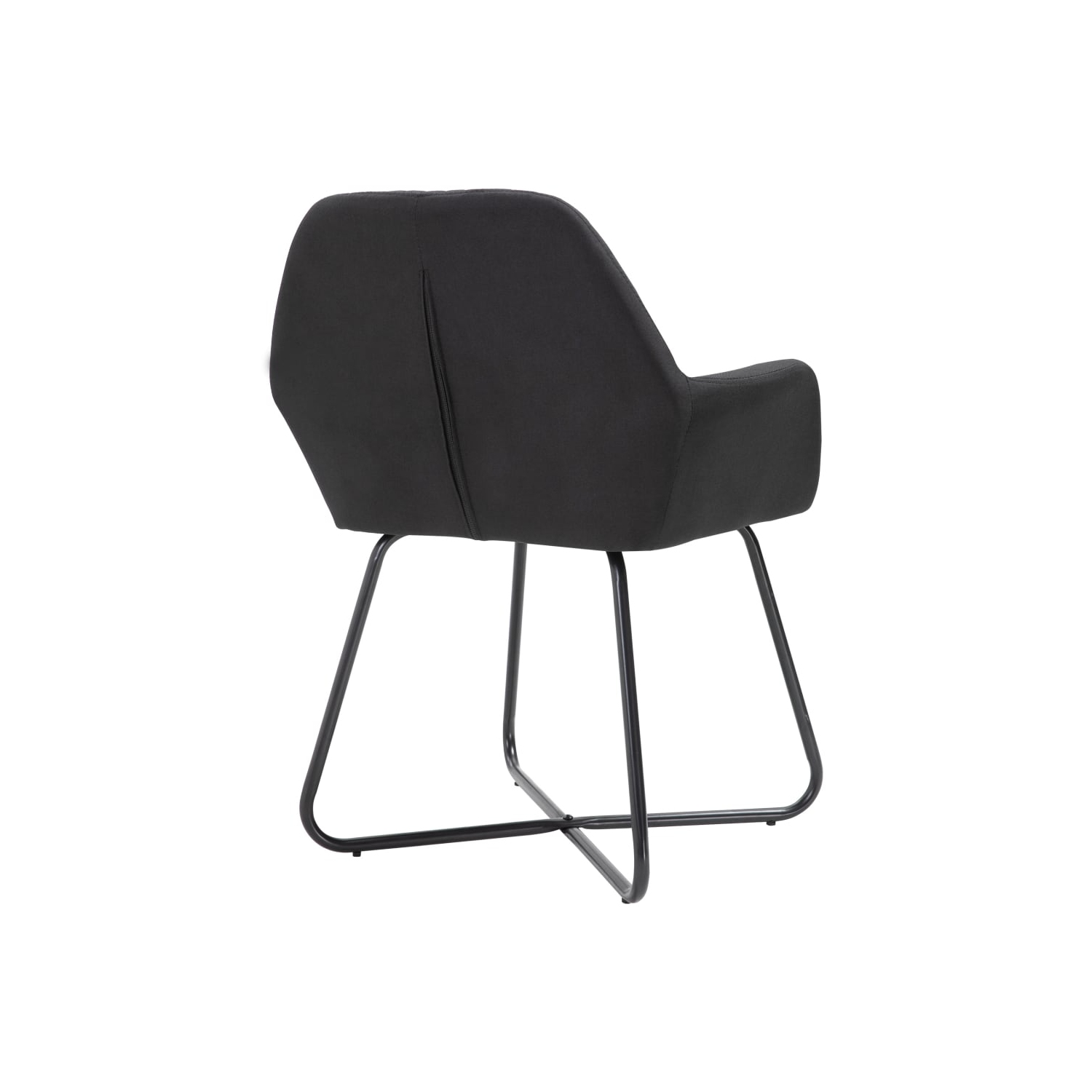 vidaXL Dining Chairs 2 pcs Black Fabric