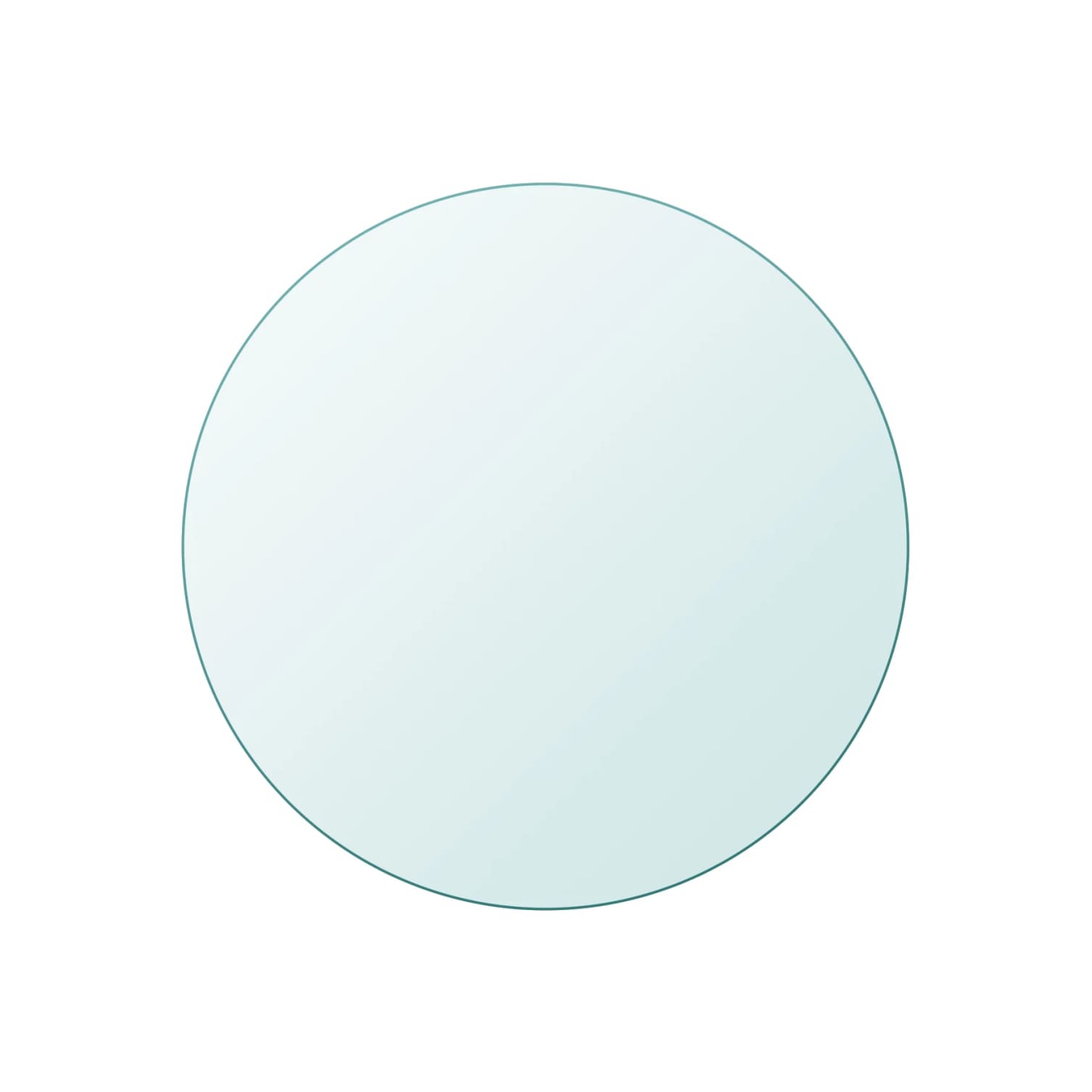 vidaXL Table Top Tempered Glass Round 27.6"