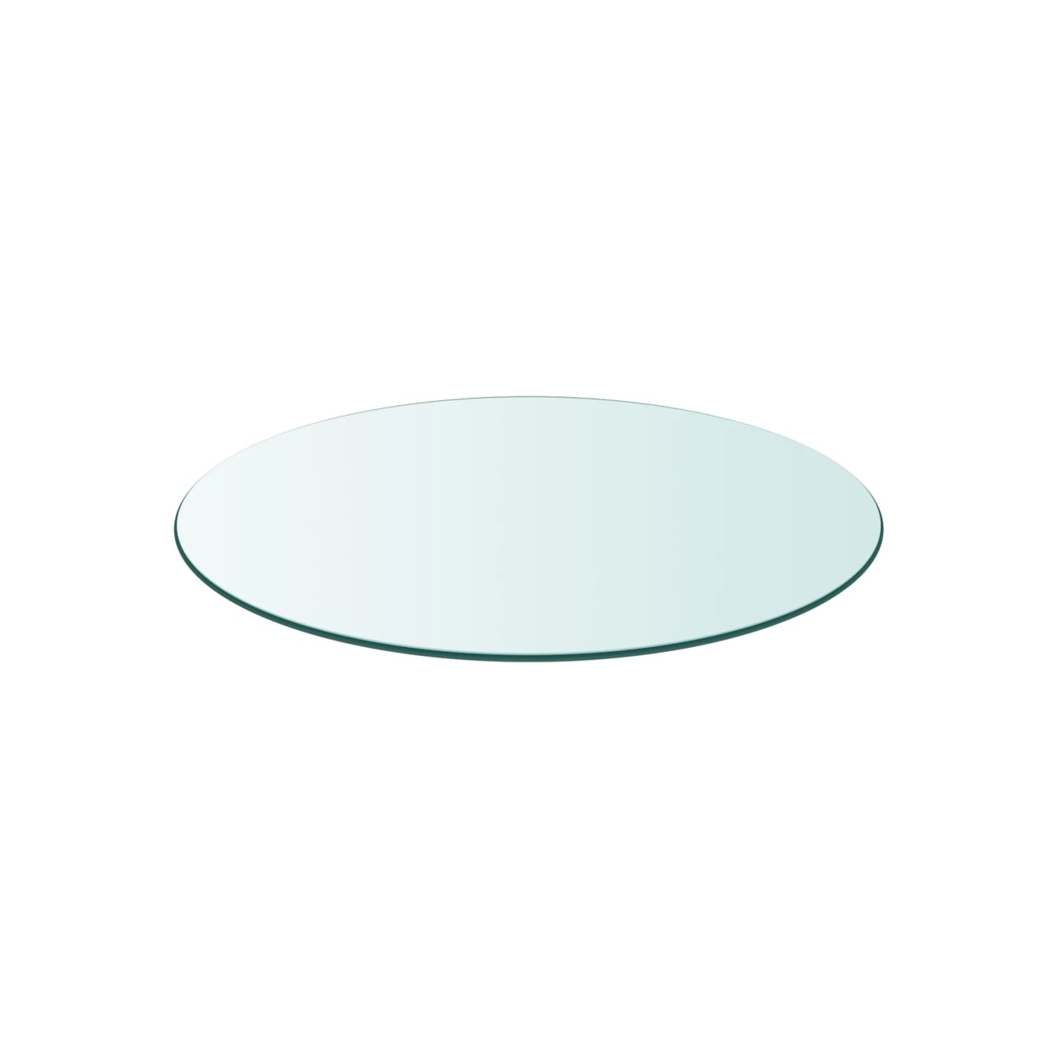 vidaXL Table Top Tempered Glass Round 27.6"