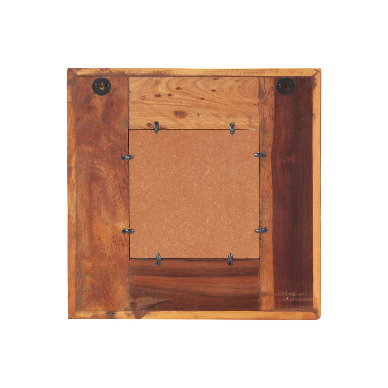 vidaXL Mirror with Buddha Cladding 19.7"x19.7" Solid Reclaimed Wood