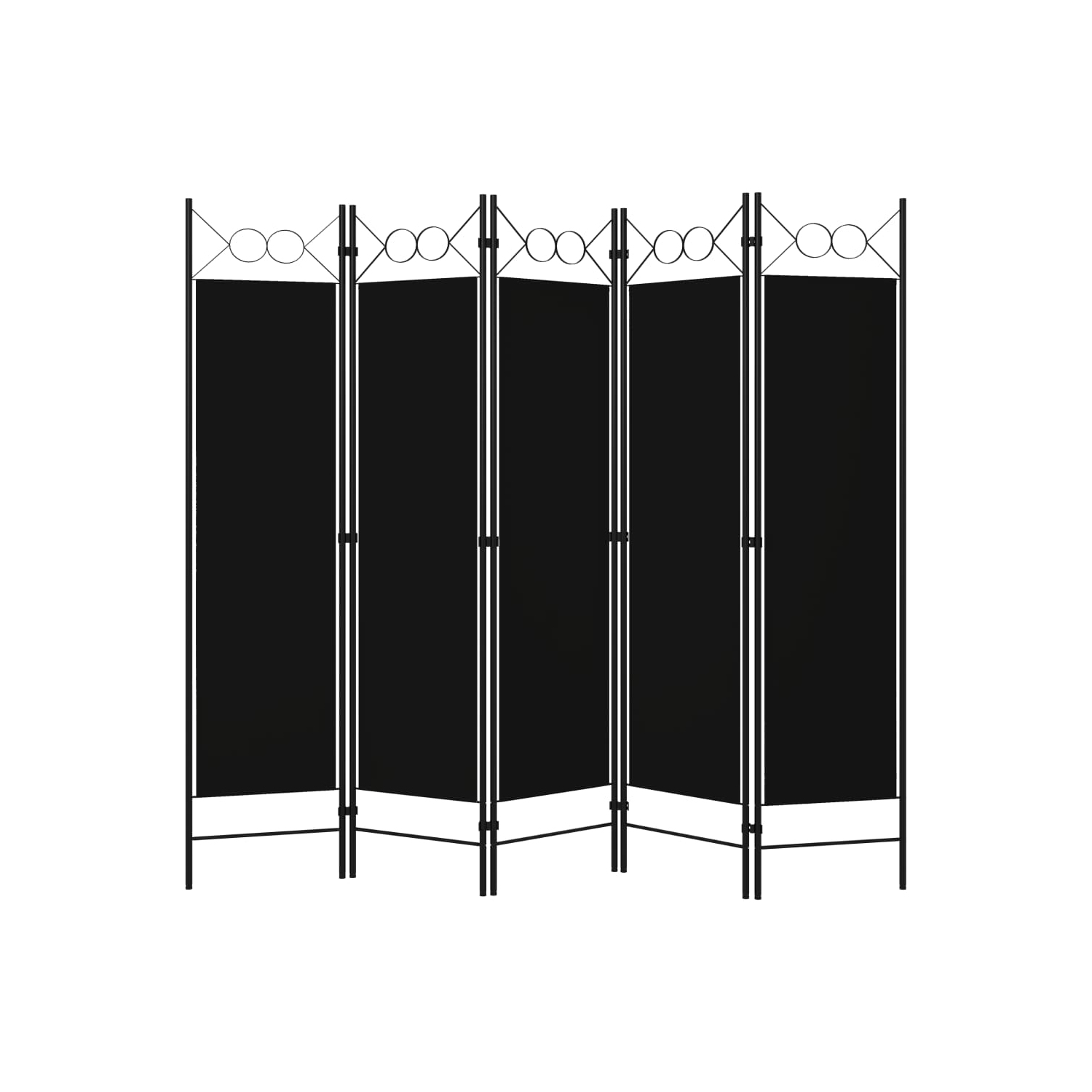 vidaXL 5-Panel Room Divider Black 78.7"x70.9"