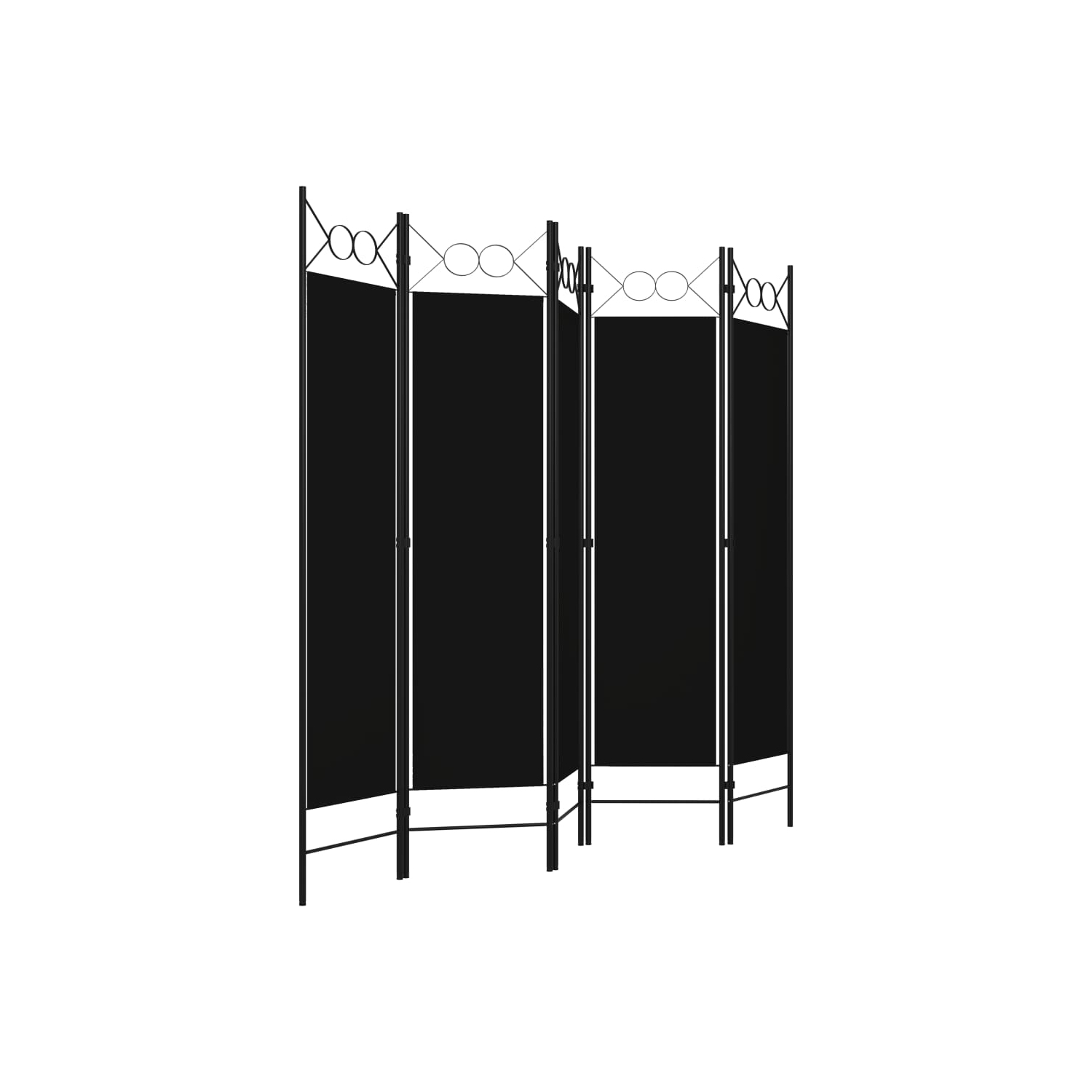 vidaXL 5-Panel Room Divider Black 78.7"x70.9"