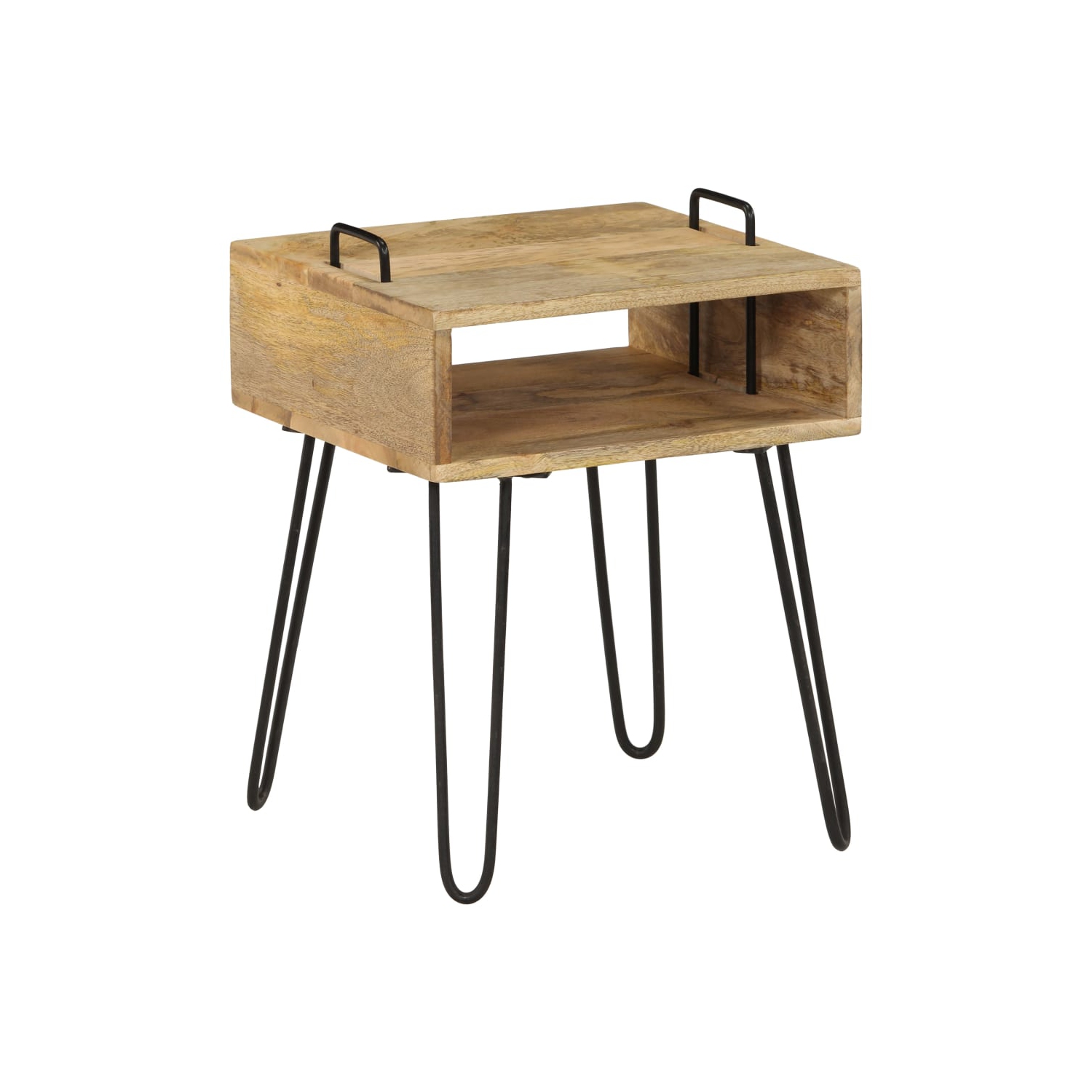 vidaXL Bedside Table Solid Mango Wood 15.7"x13.4"x18.5"