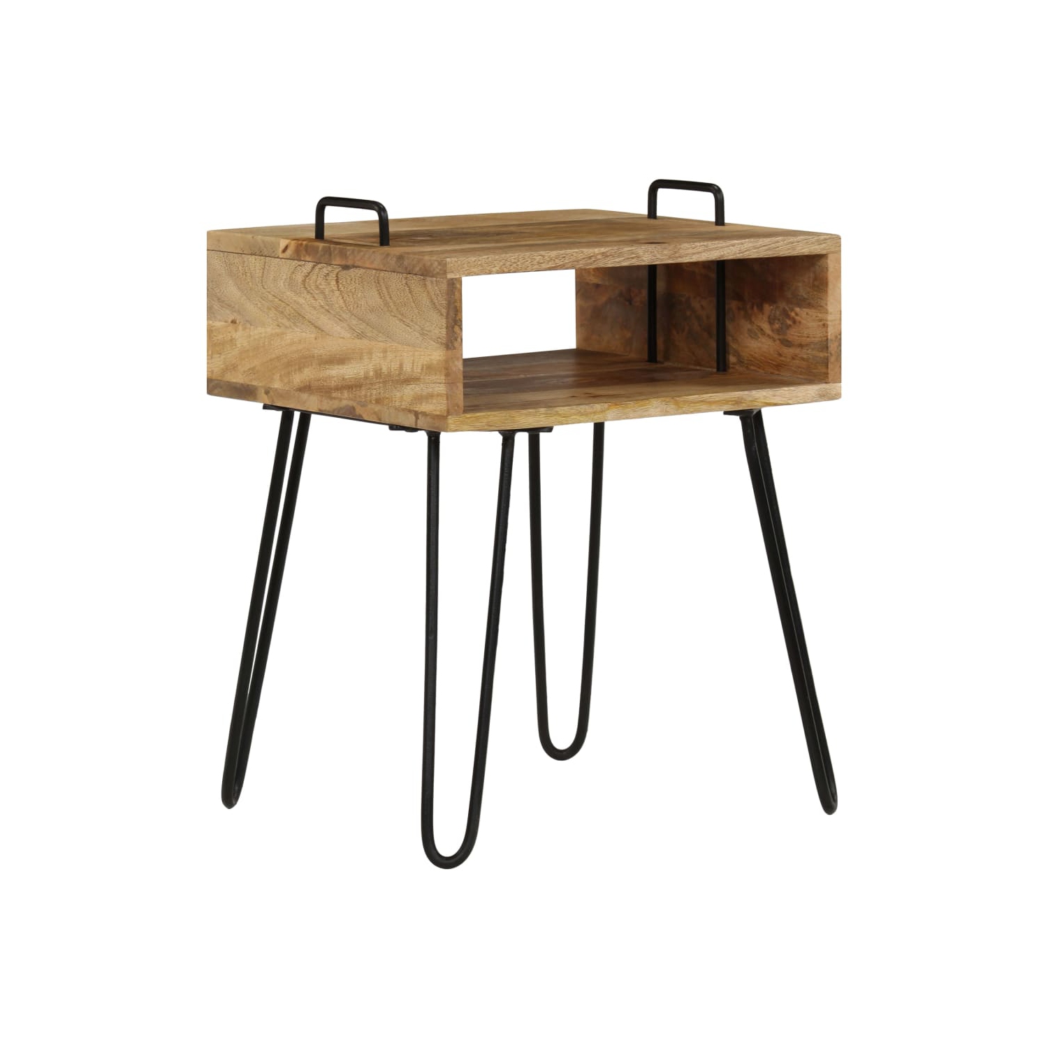 vidaXL Bedside Table Solid Mango Wood 15.7"x13.4"x18.5"