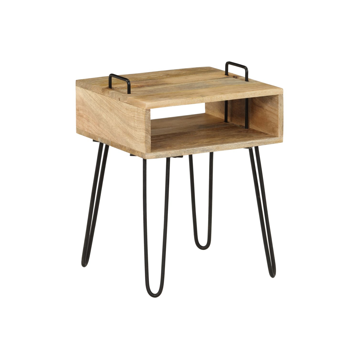 vidaXL Bedside Table Solid Mango Wood 15.7"x13.4"x18.5"