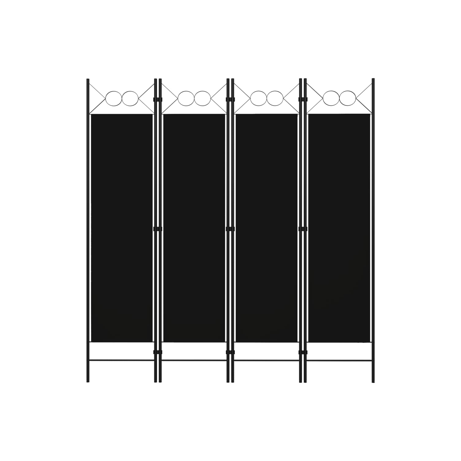 vidaXL 4-Panel Room Divider Black 63"x70.9"