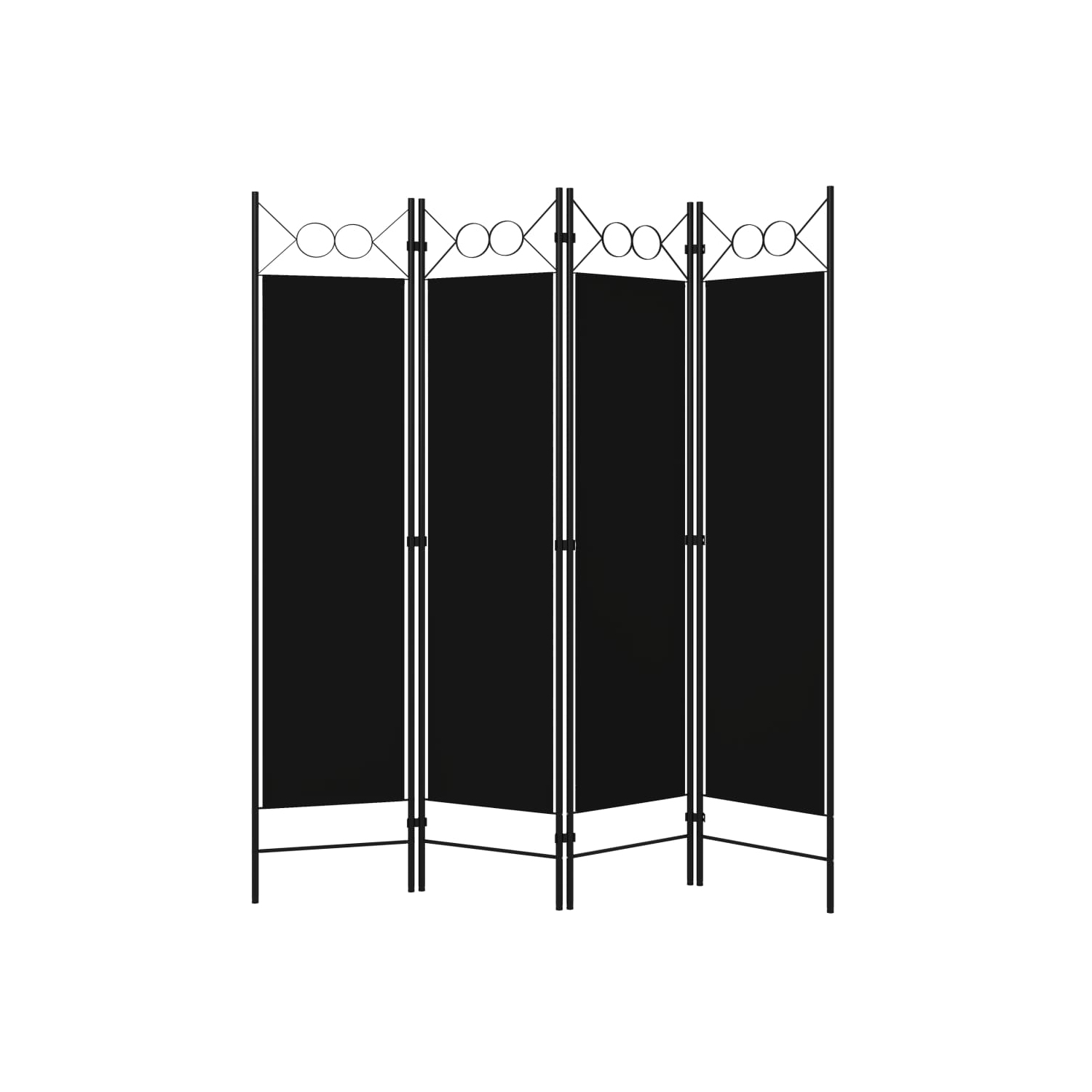 vidaXL 4-Panel Room Divider Black 63"x70.9"