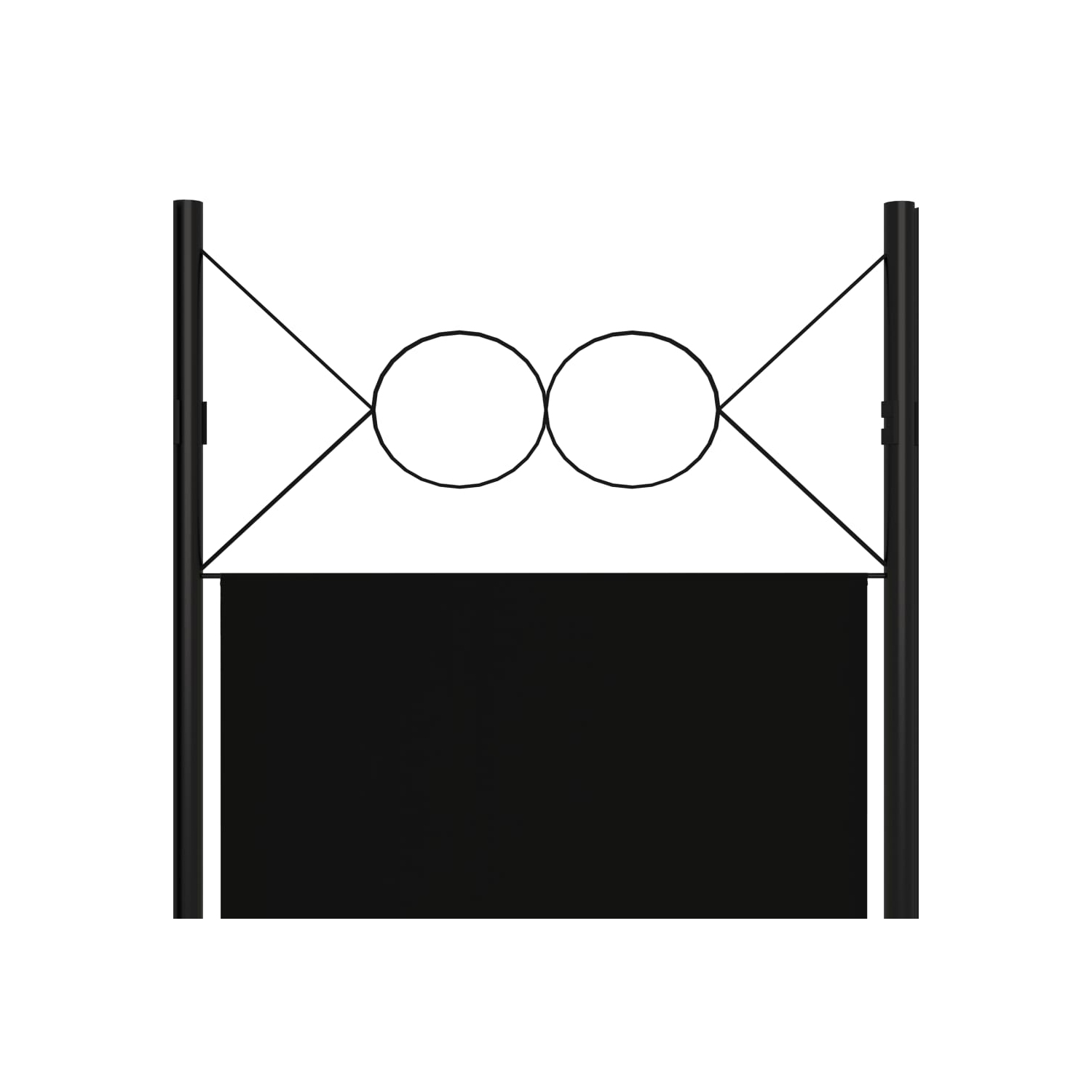 vidaXL 4-Panel Room Divider Black 63"x70.9"