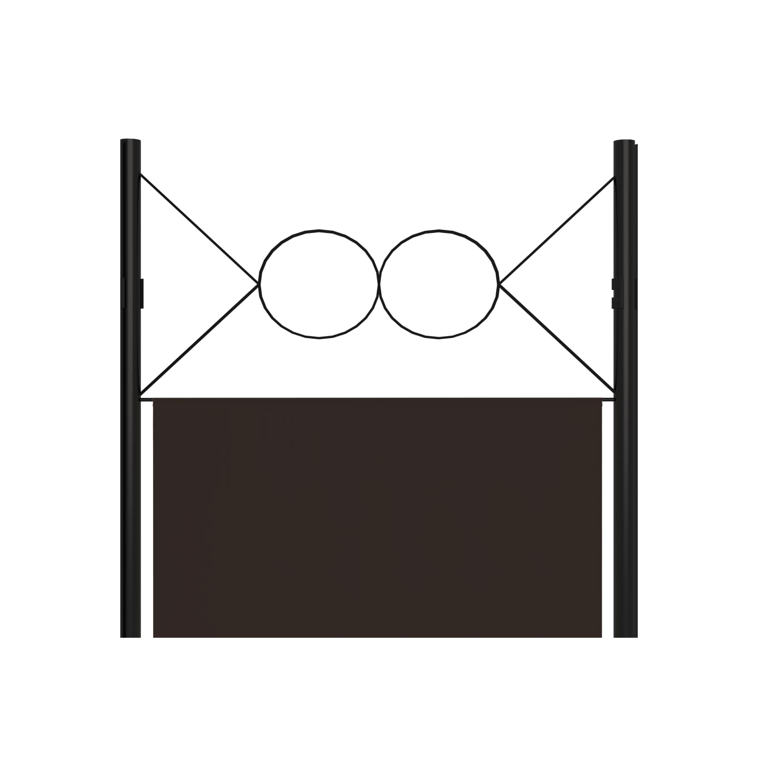 vidaXL 4-Panel Room Divider Brown 63"x70.9"