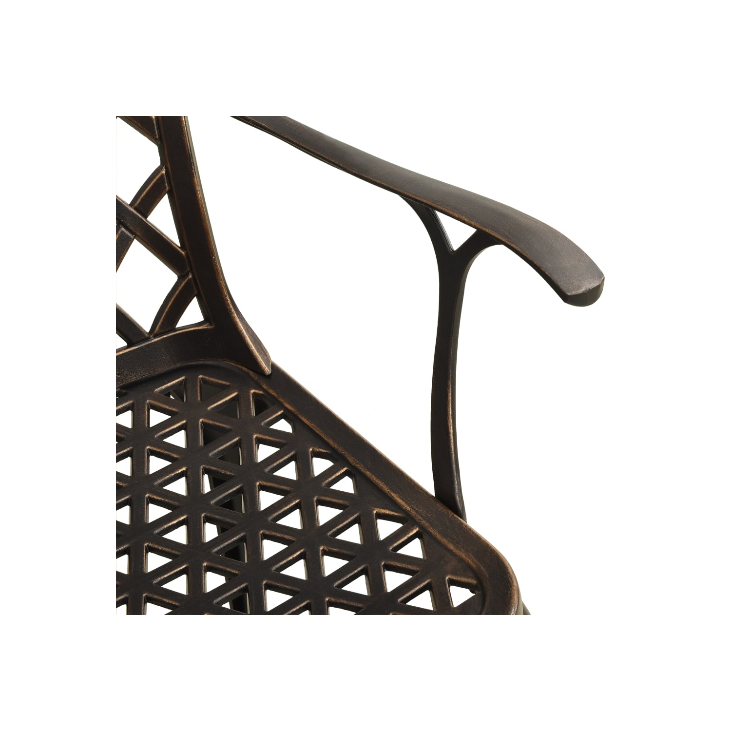 vidaXL Patio Chairs 2 pcs Cast Aluminum Bronze