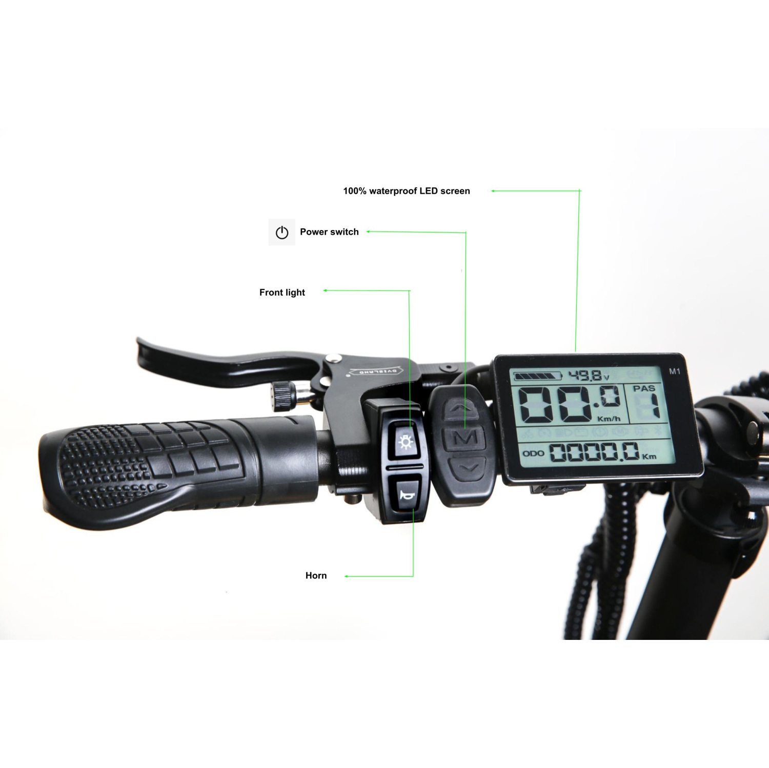 Vélo électrique pliant à gros pneus de 1000 W, rebord à 5 rayons victorien de Panasonic X2 plus - Rouge