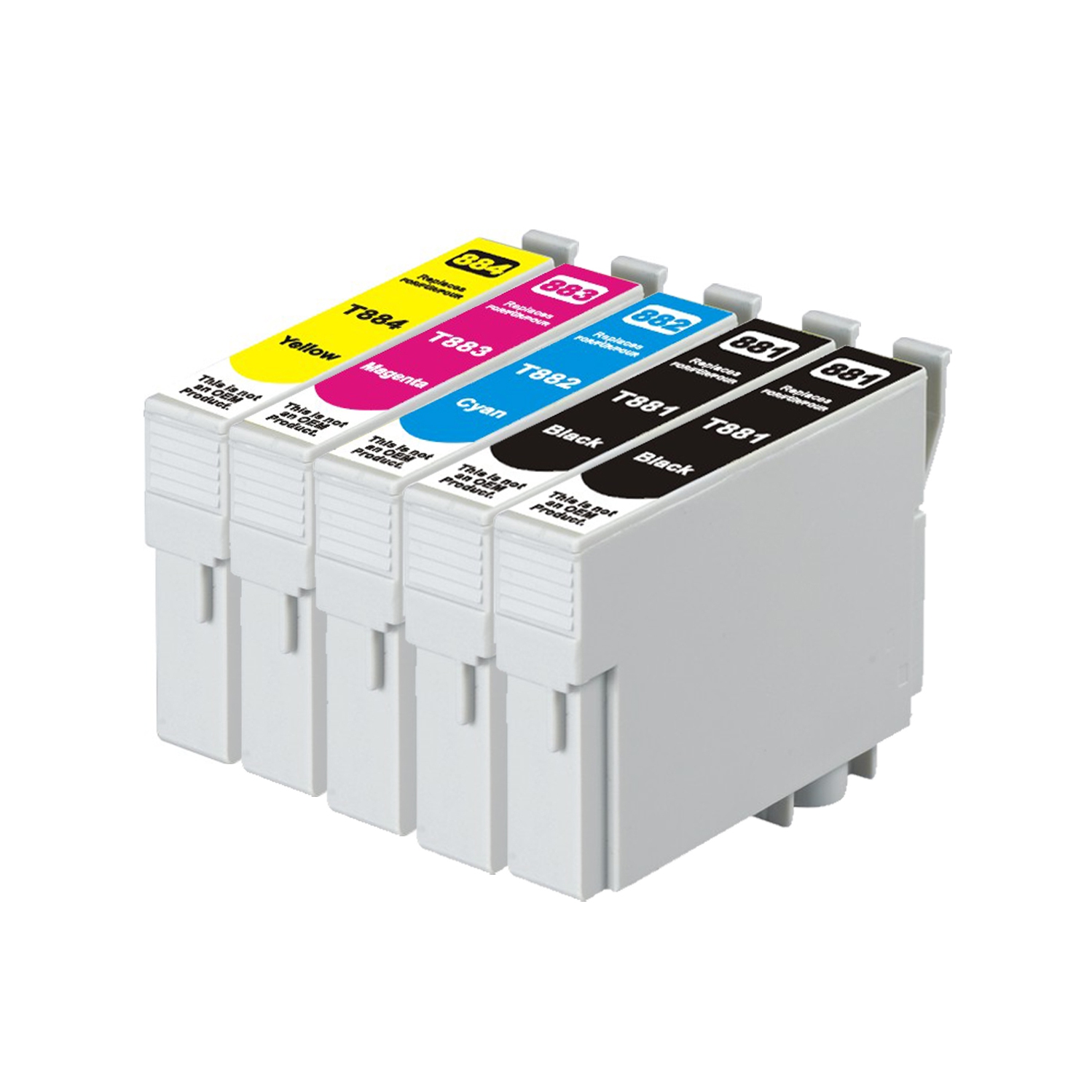 Max Saving - 5 PK Replacement T088 Ink Cartridge Compatible for Epson T088XL