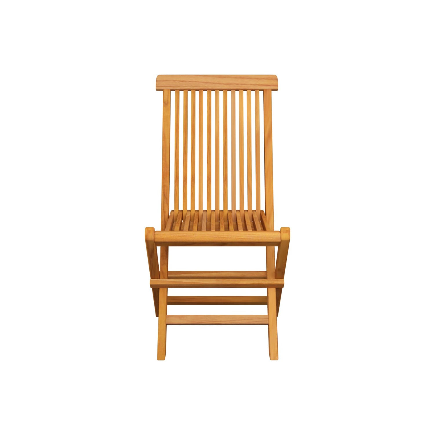 vidaXL Patio Chairs with Gray Cushions 4 pcs Solid Teak Wood