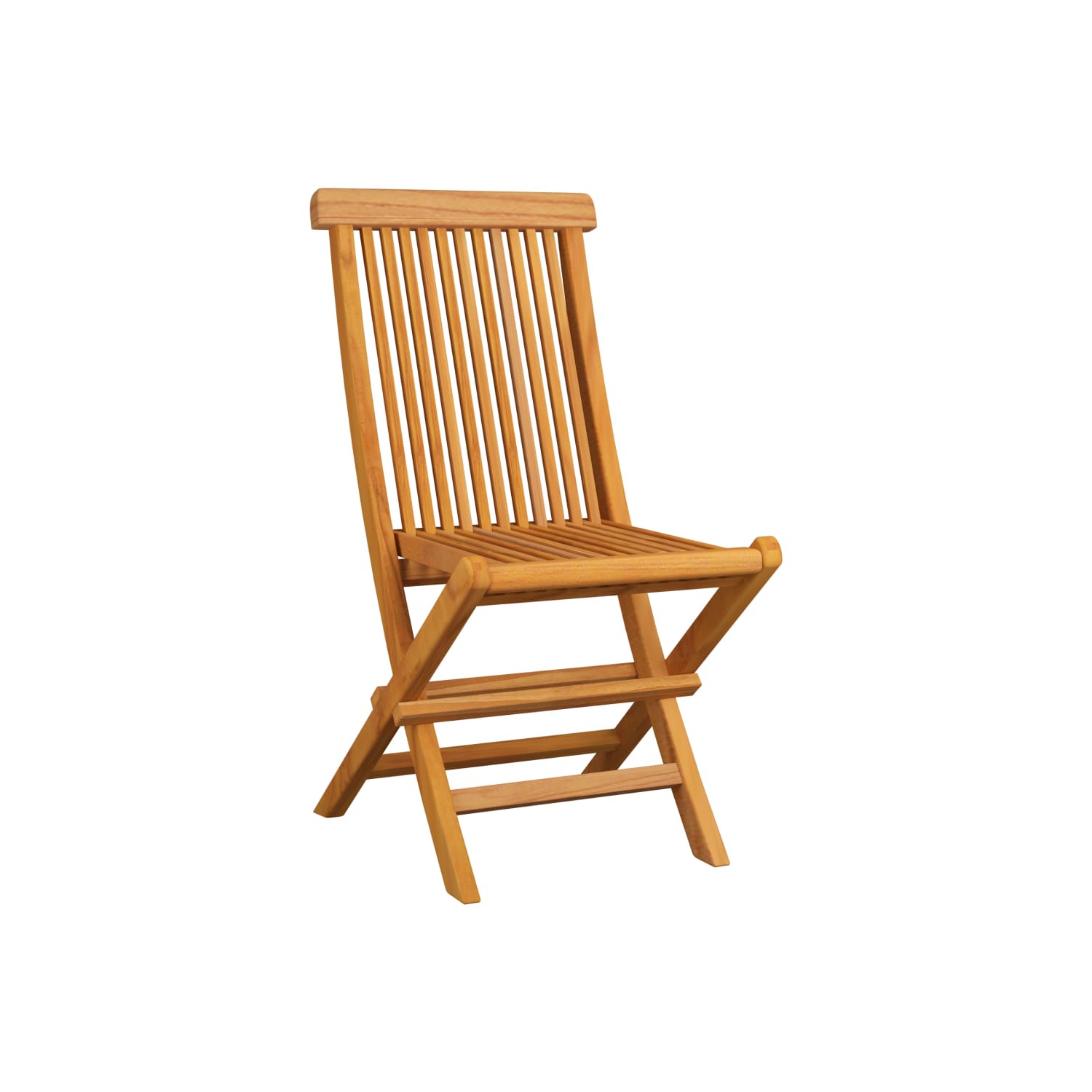 vidaXL Patio Chairs with Black Cushions 6 pcs Solid Teak Wood