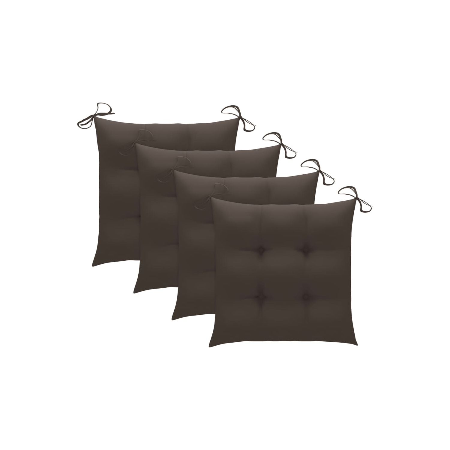 vidaXL Patio Chairs with Taupe Cushions 4 pcs Solid Teak Wood