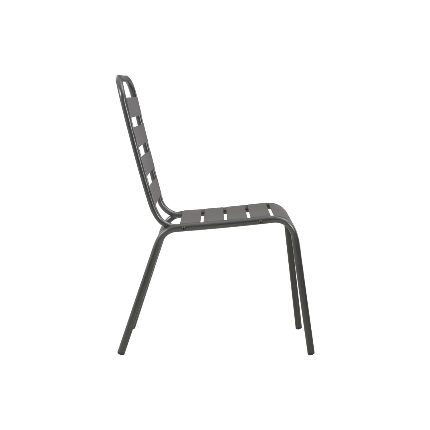 vidaXL Stackable Patio Chairs 2 pcs Steel Gray