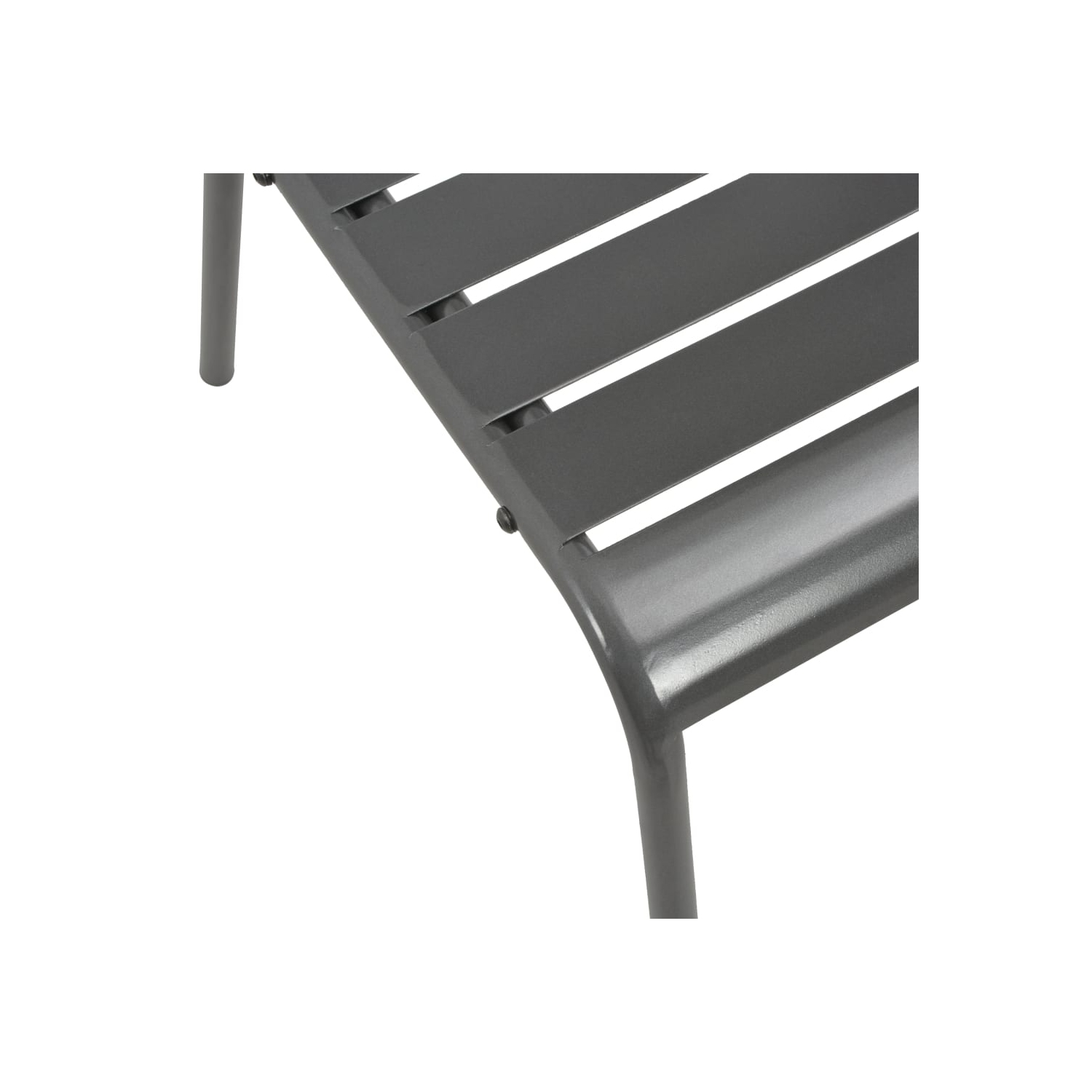 vidaXL Stackable Patio Chairs 2 pcs Steel Gray