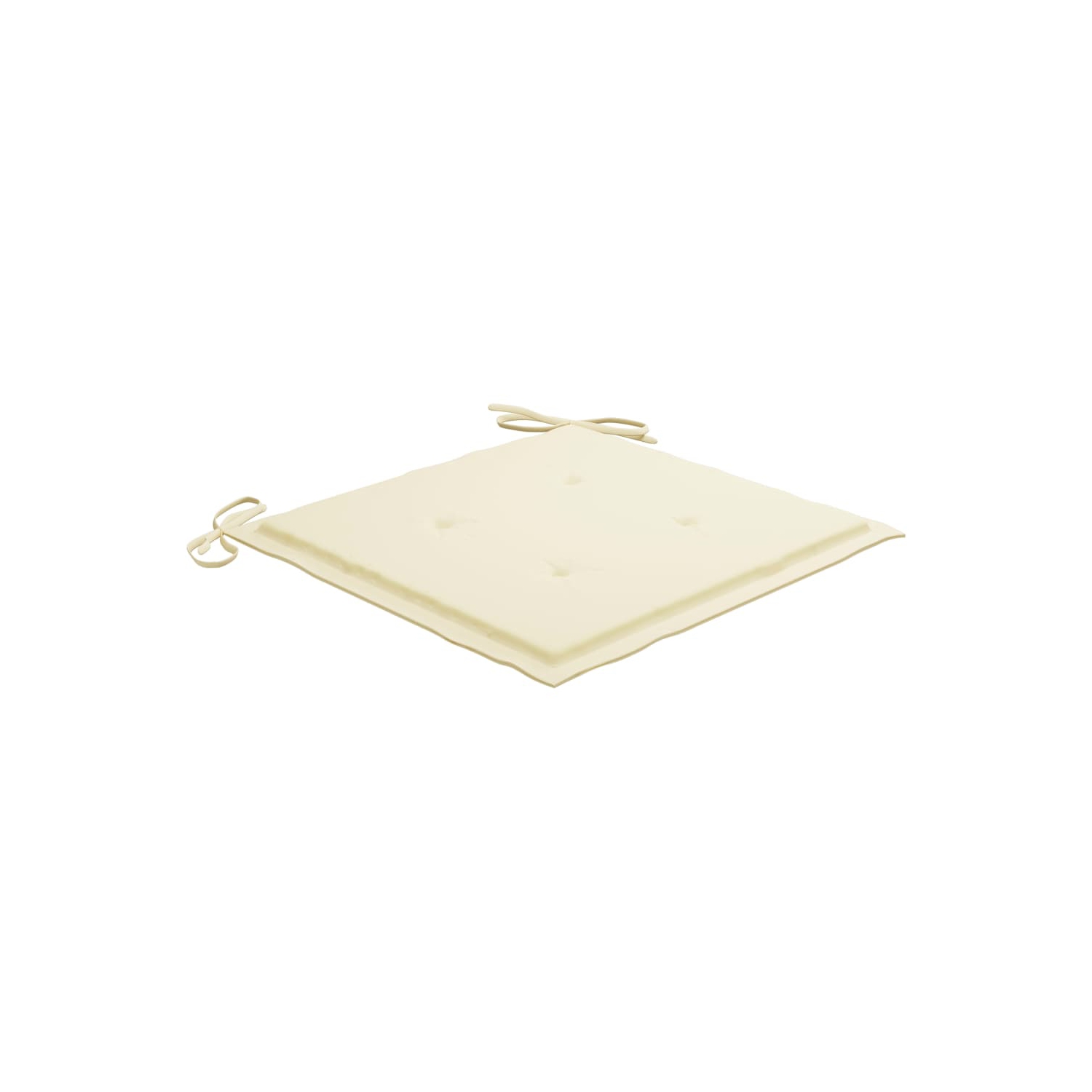 vidaXL Patio Chairs with Cream Cushions 2 pcs Solid Teak Wood