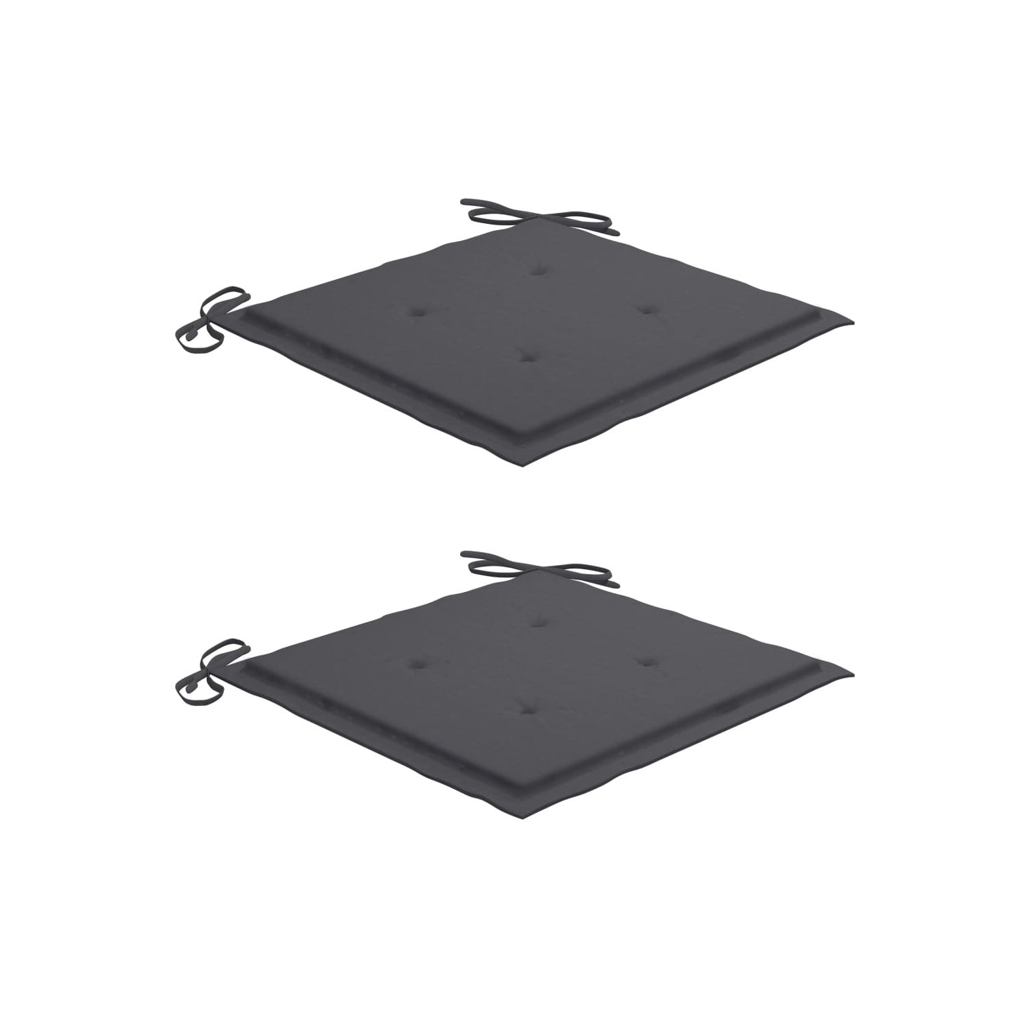 vidaXL Patio Chairs with Anthracite Cushions 2 pcs Solid Teak Wood