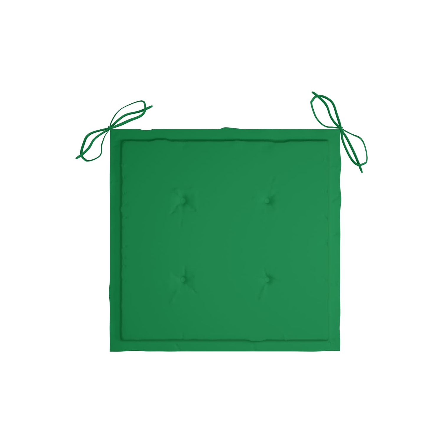 vidaXL Patio Chairs with Green Cushions 2 pcs Solid Teak Wood