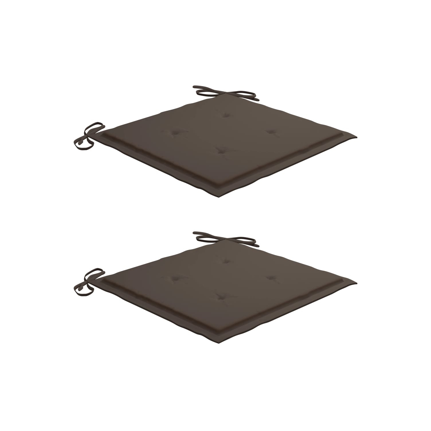 vidaXL Patio Chairs 2 pcs with Taupe Cushions Solid Teak Wood