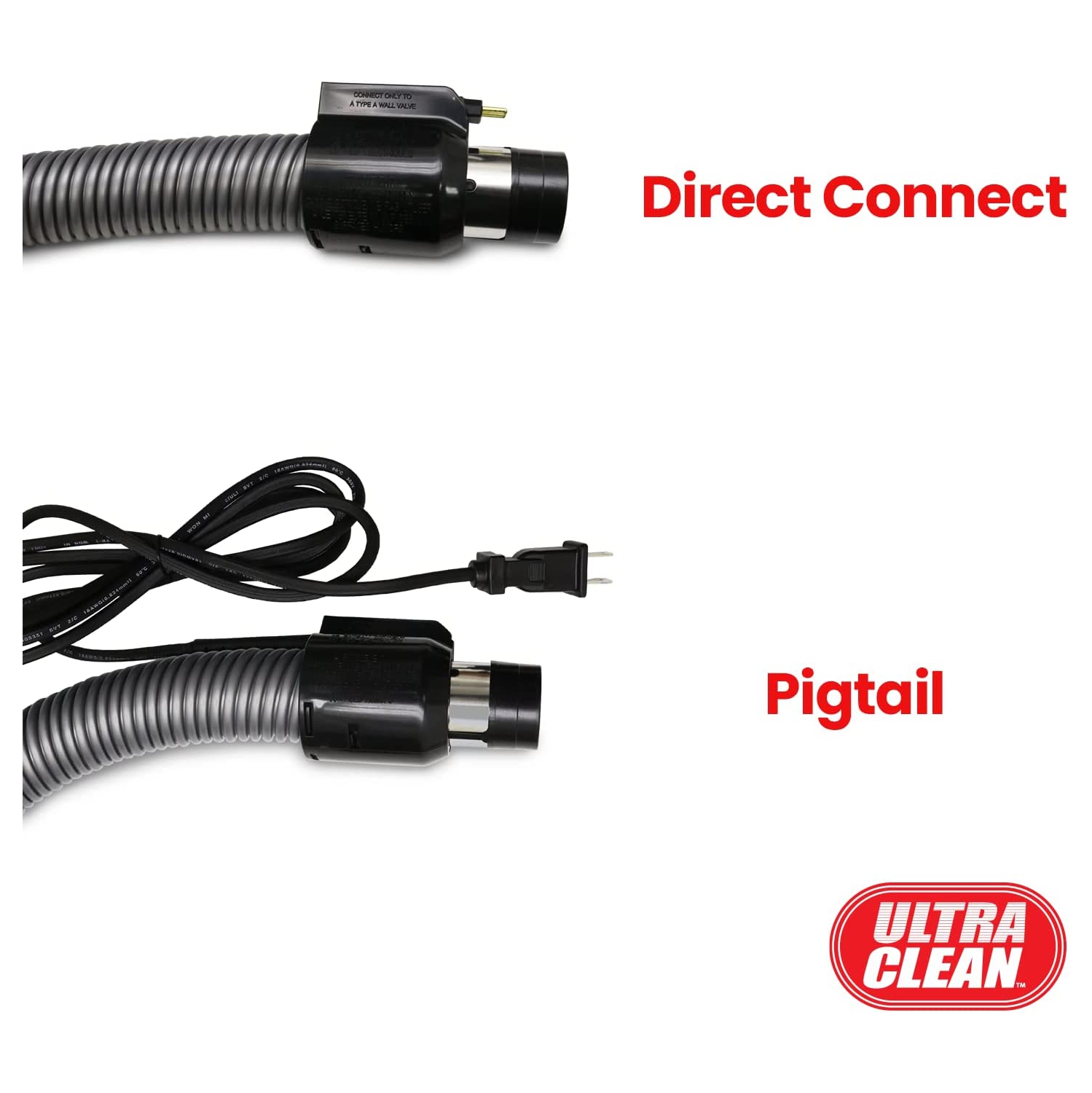 ULTRA CLEAN Central Vacuum Carpet Deluxe Accessory Kit with High-Voltage Hose, 6 Adjustable Heights Electric Carpet Beater, Floor Brush & Accessories