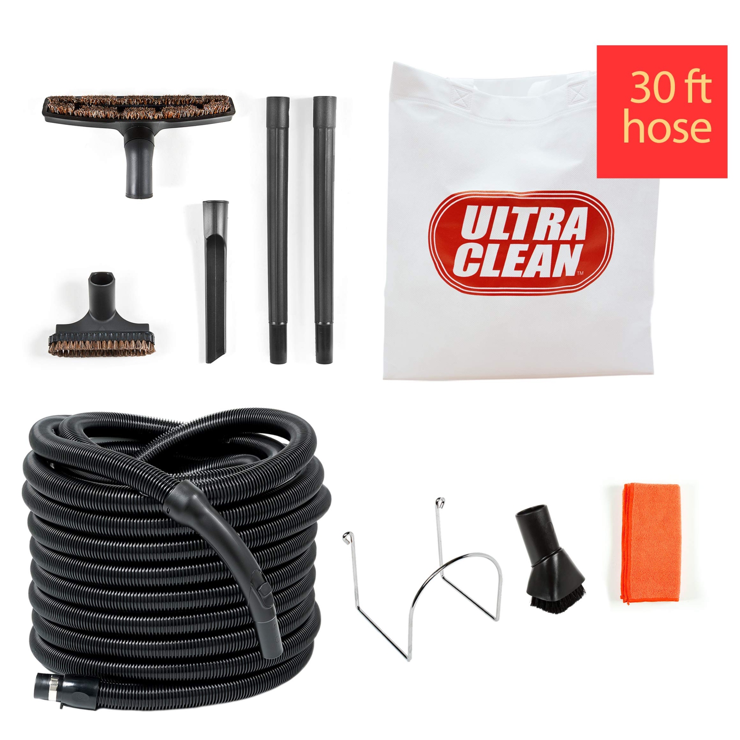 Ultra Clean Premium Central Vacuum Garage Attachment Kit