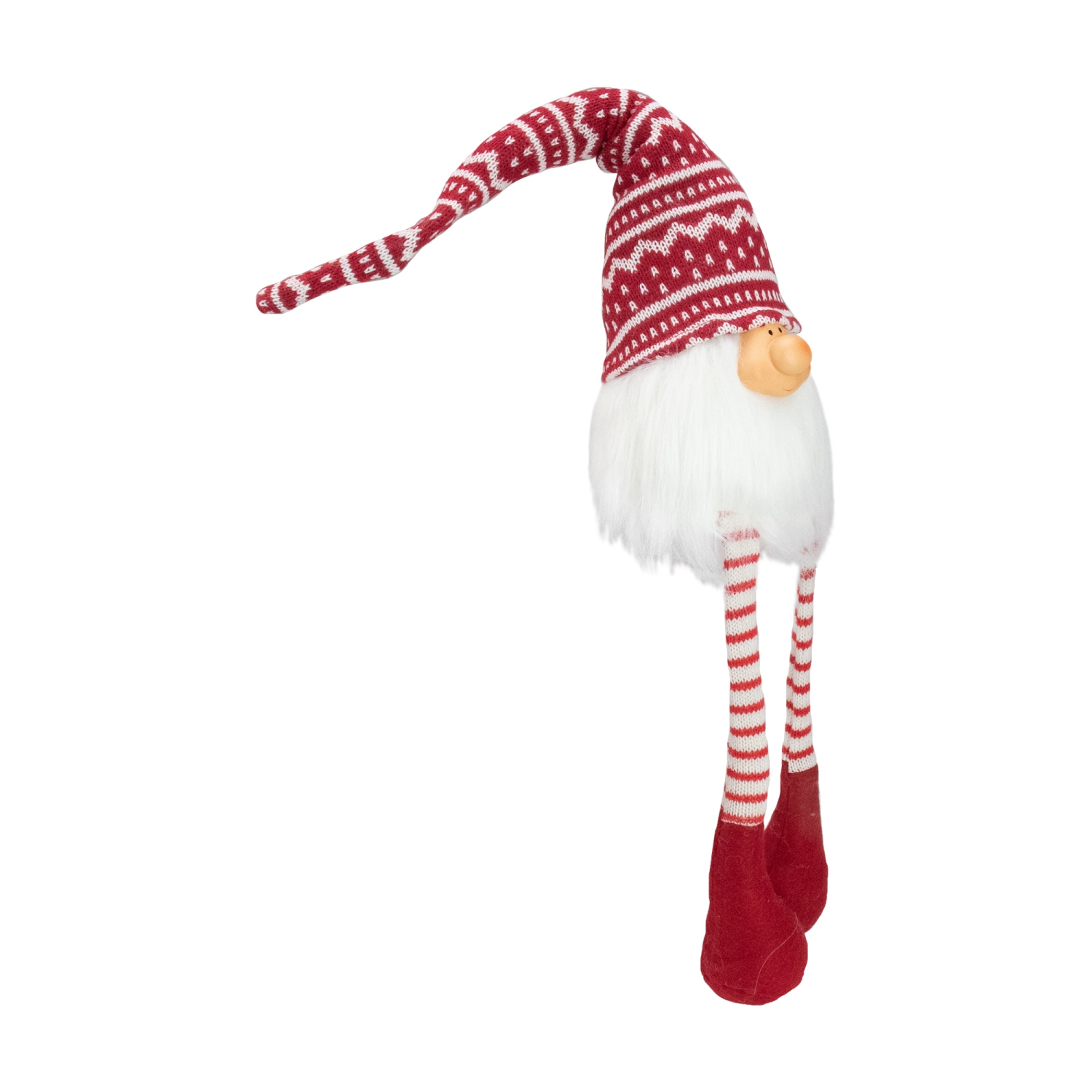 29" Red and White Smiling Gnome Christmas Decoration