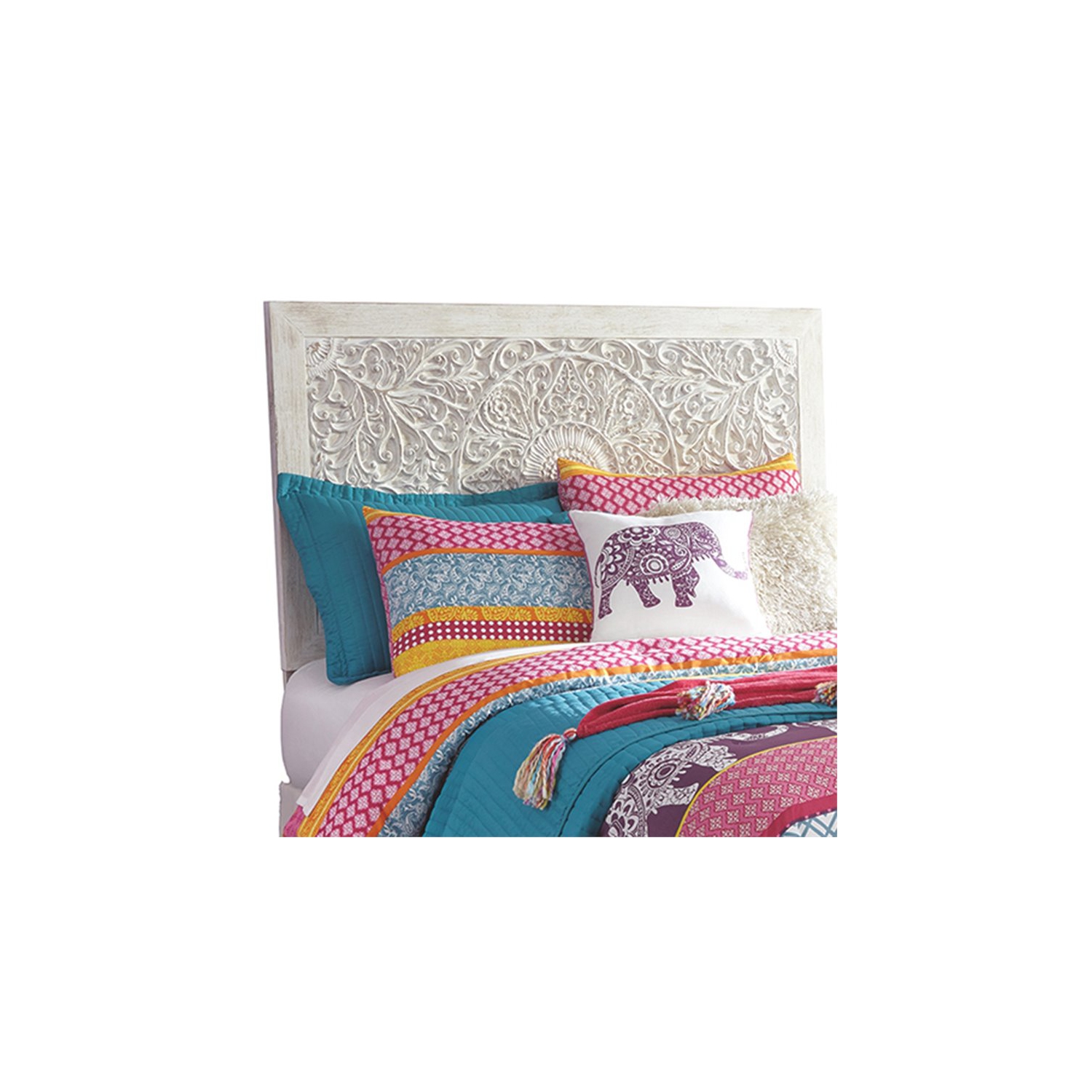 Ashley Furniture Paxberry Twin Panel Headboard in Whitewash