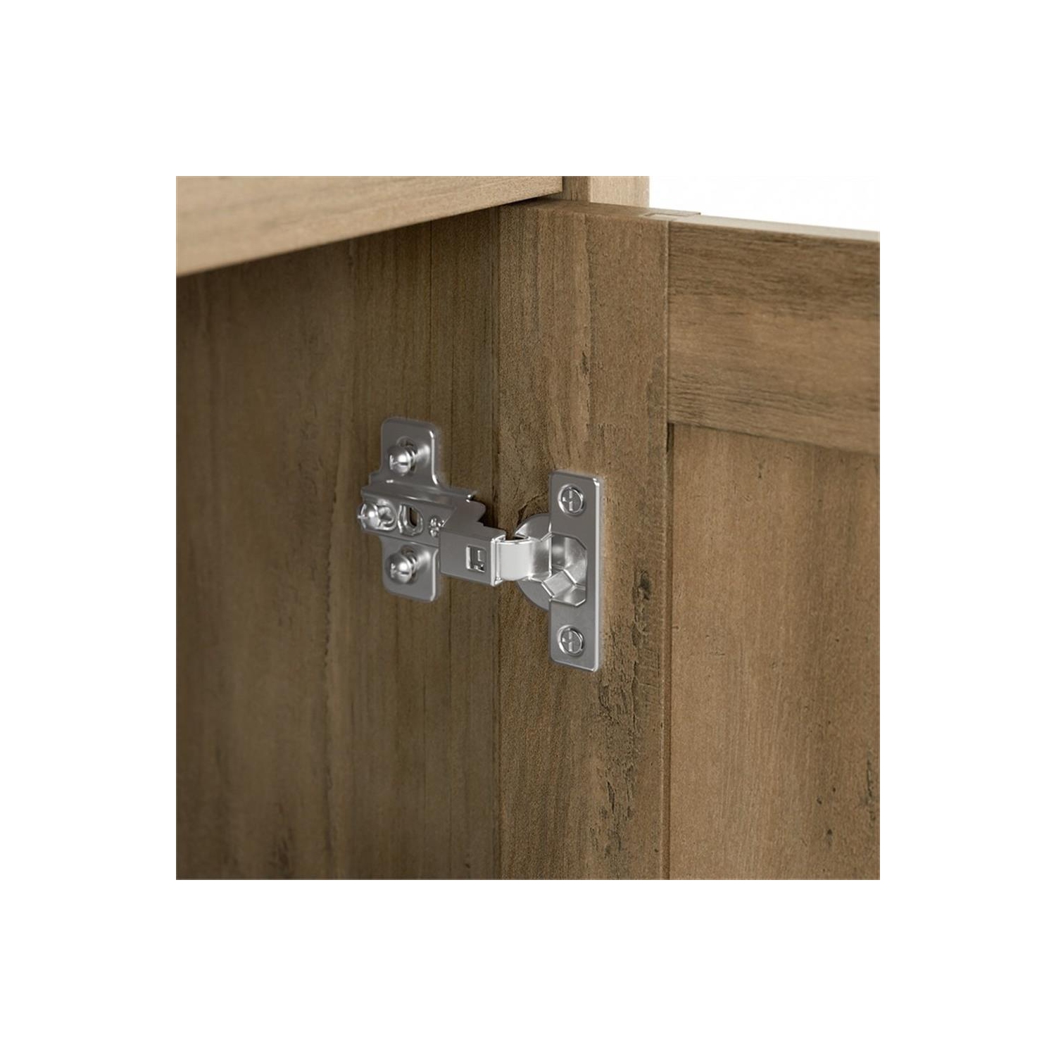 Salinas Tall Storage Cabinet with Doors in Reclaimed Pine - Engineered Wood