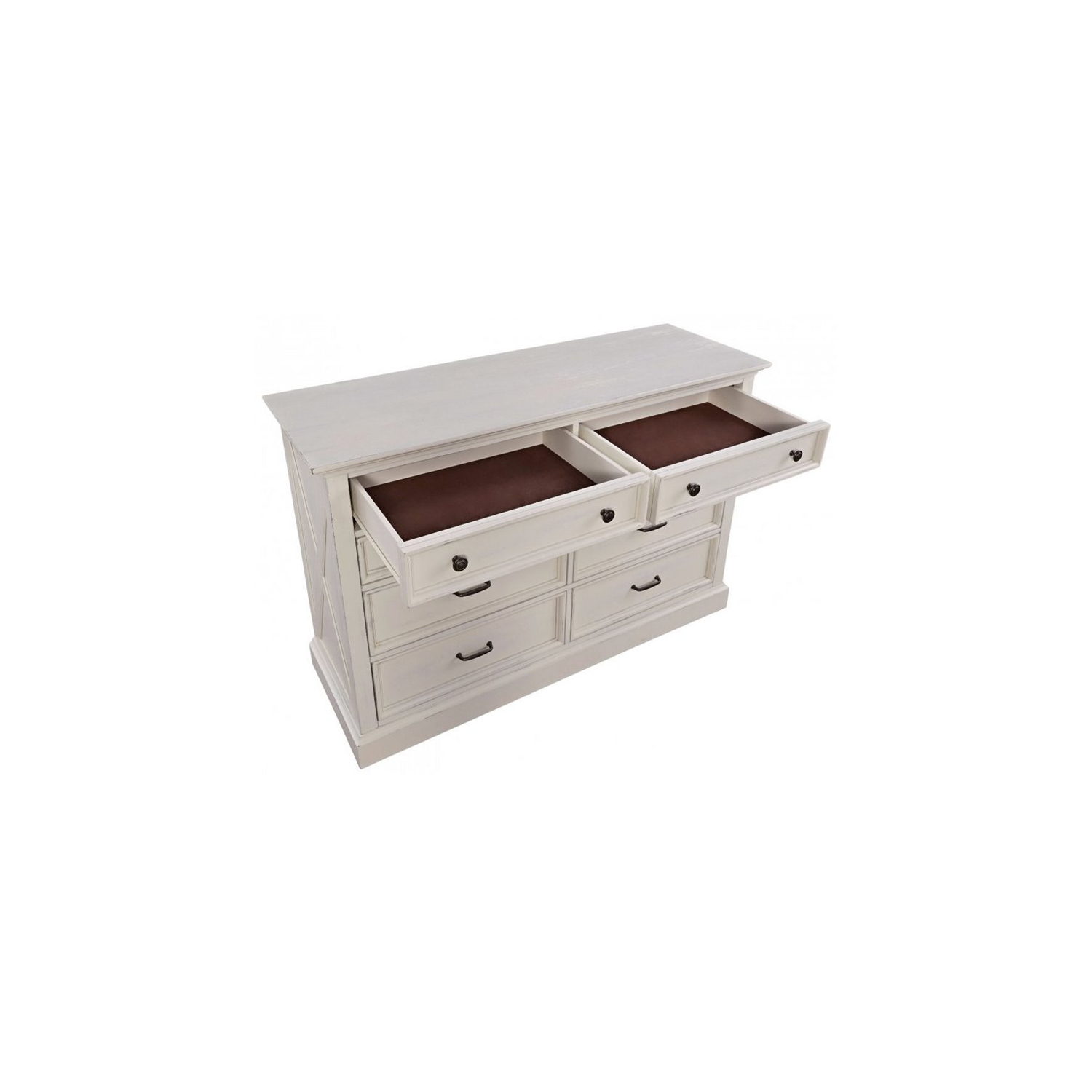 Homestyles Seaside Lodge Wood Dresser in Off White