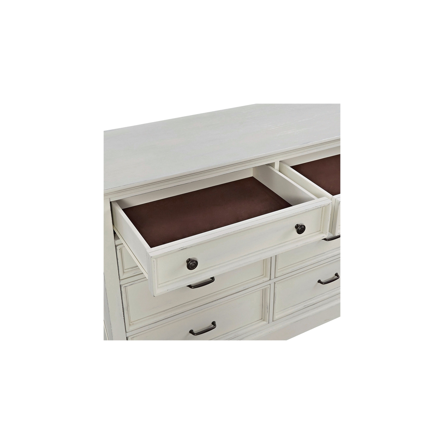 Homestyles Seaside Lodge Wood Dresser in Off White