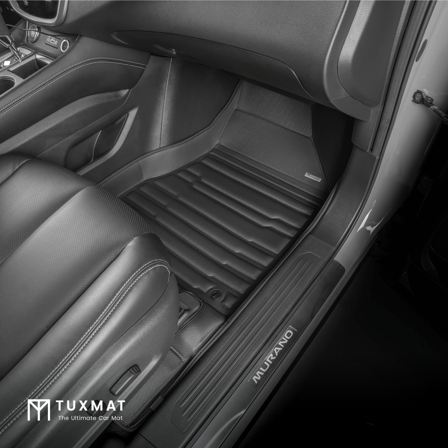 TuxMat - For Nissan Murano 2019-2024 Models - Custom Car Mats - Maximum Coverage, All Weather, Laser Measured - This Full Set Includes 1st and 2nd