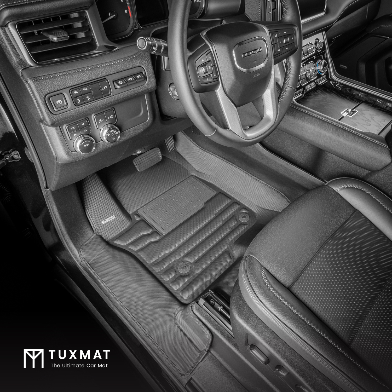 TuxMat - For Chevrolet Tahoe 7-Seater 2021-2026 Models - Custom Car Mats - Maximum Coverage, All Weather, Laser Measured - This Full Set Includes