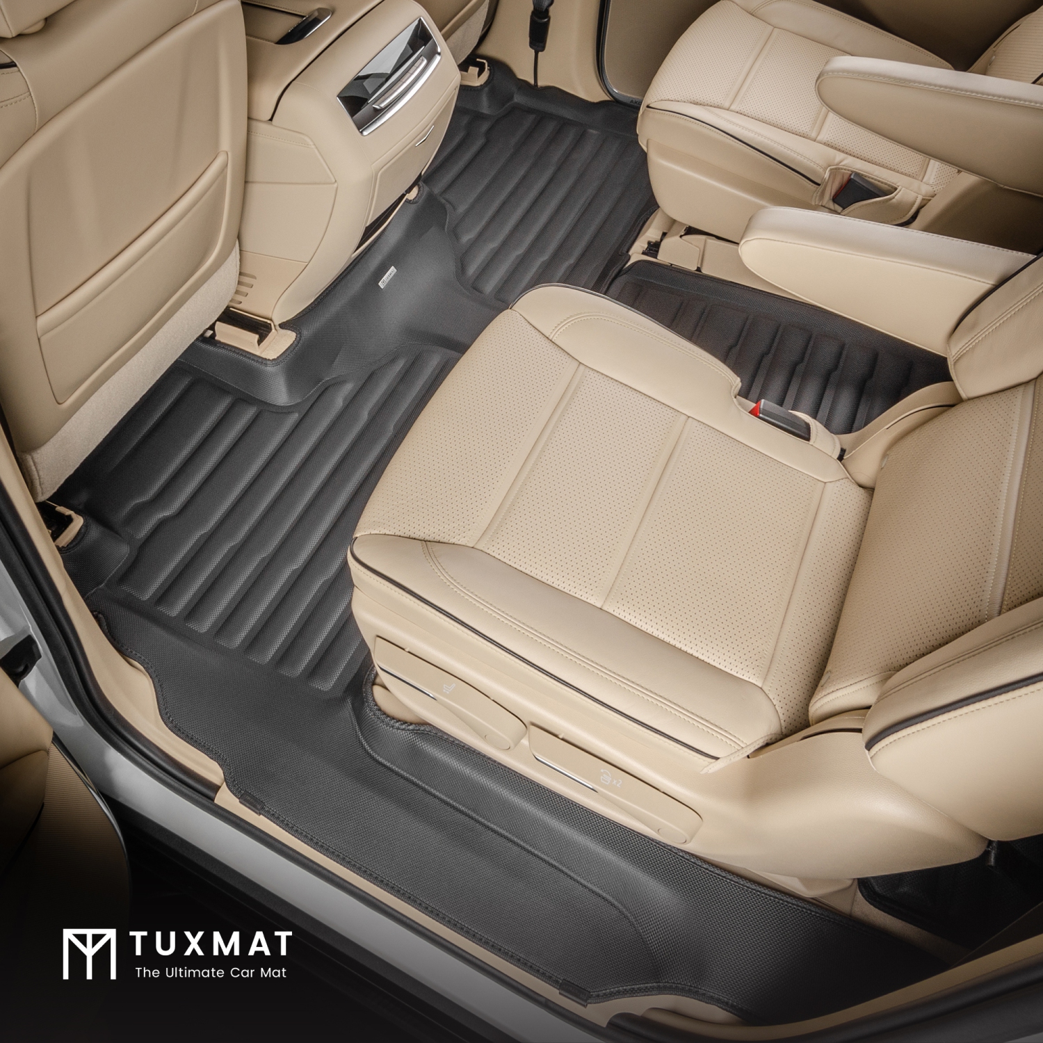 Tuxmat - pour les modèles GMC Yukon XL 8 places 2021-2025 - Tapis d'auto sur mesure - Couverture maximale, toutes saisons, laser mesuré - cet