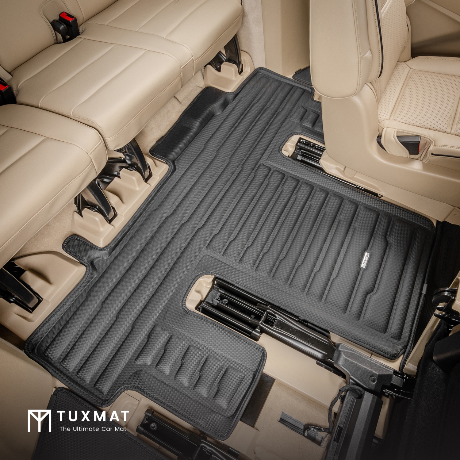 Tuxmat - pour les modèles GMC Yukon XL 8 places 2021-2025 - Tapis d'auto sur mesure - Couverture maximale, toutes saisons, laser mesuré - cet