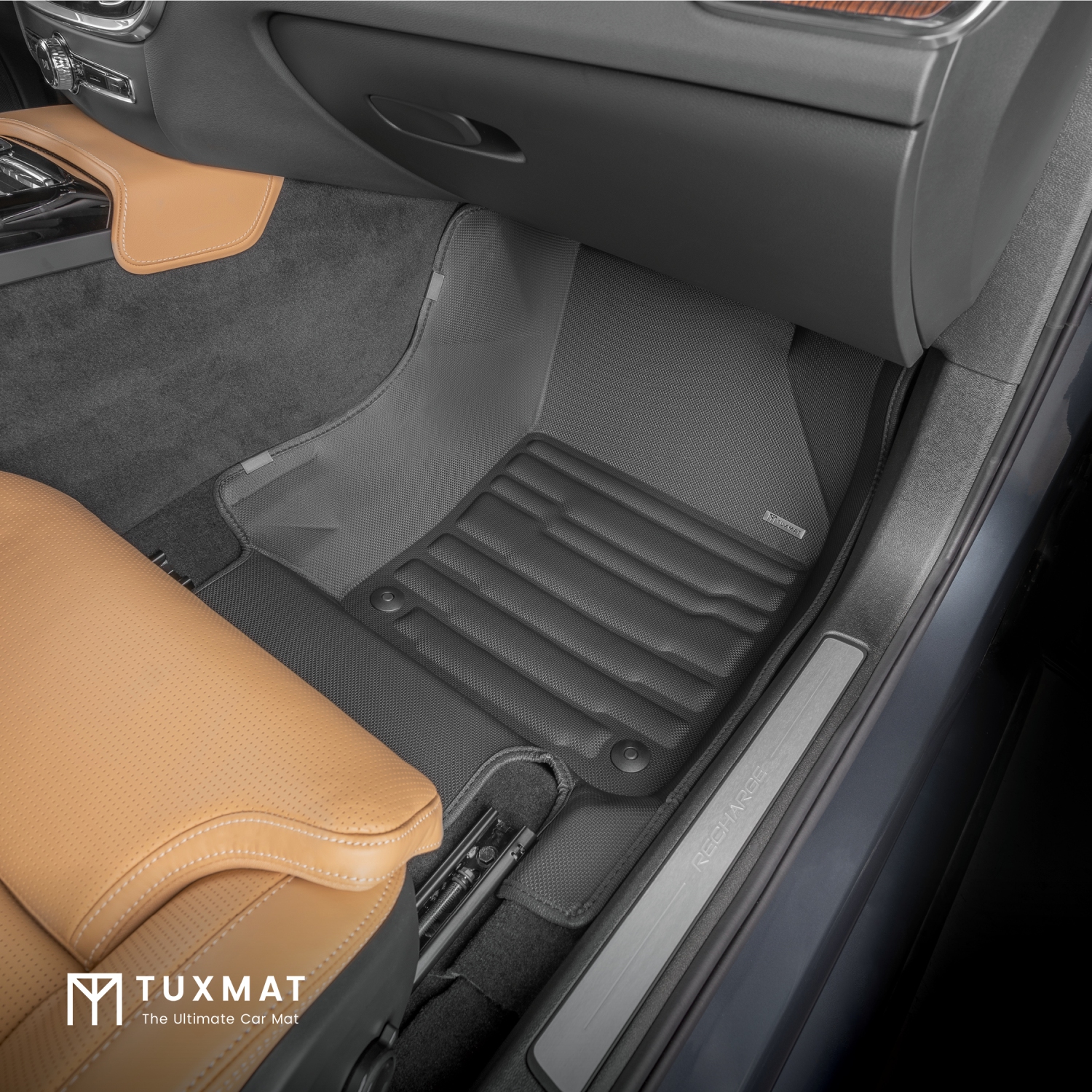 Tuxmat - pour les modèles Volvo S60 2019-2025 - Tapis de voiture personnalisé - Couverture maximale, toutes saisons, laser mesuré - cet ensemble
