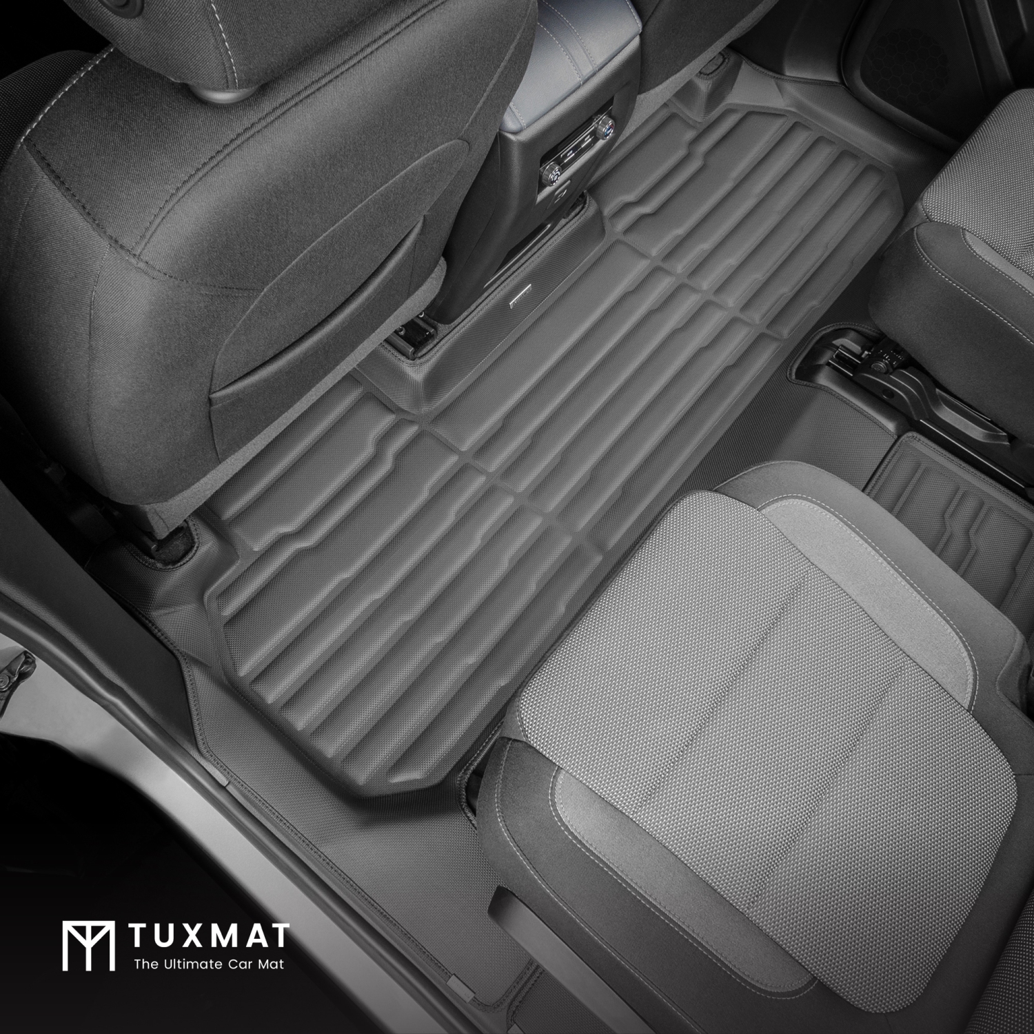 TuxMat - For Buick Enclave 2018-2024 Models - Custom Car Mats - Maximum Coverage, All Weather, Laser Measured - This Full Set Includes 1st, 2nd and