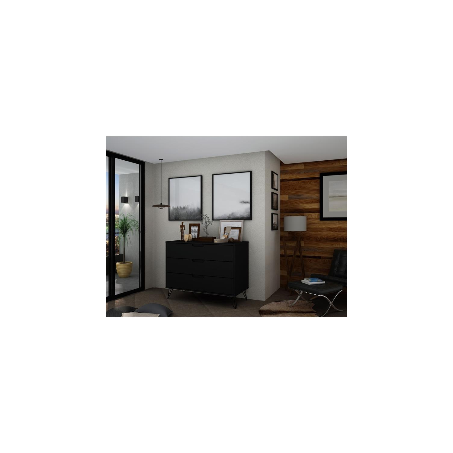 Rockefeller Wood Dresser in Black