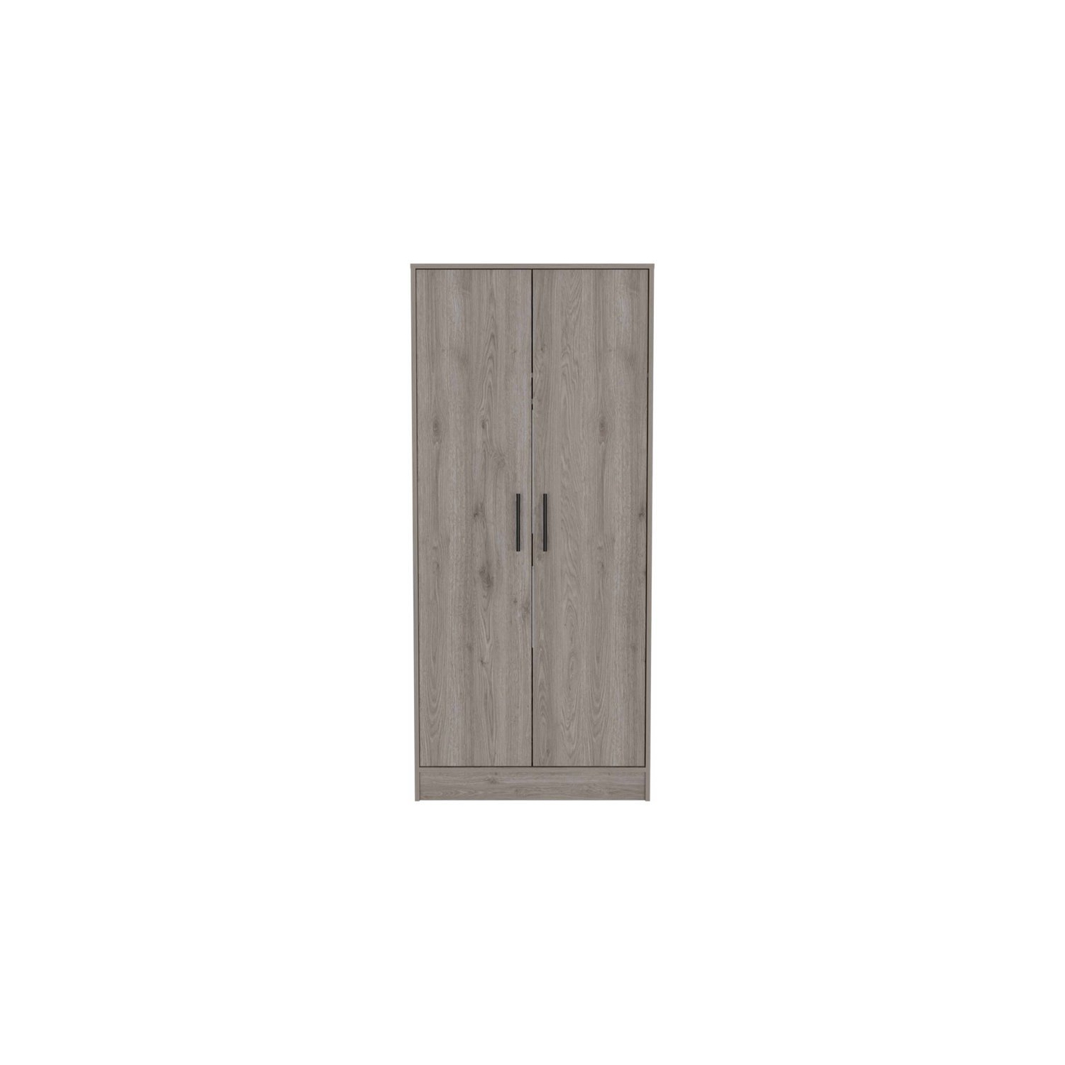 Atlin Designs – Armoire de chambre en bois avec deux portes, gris clair
