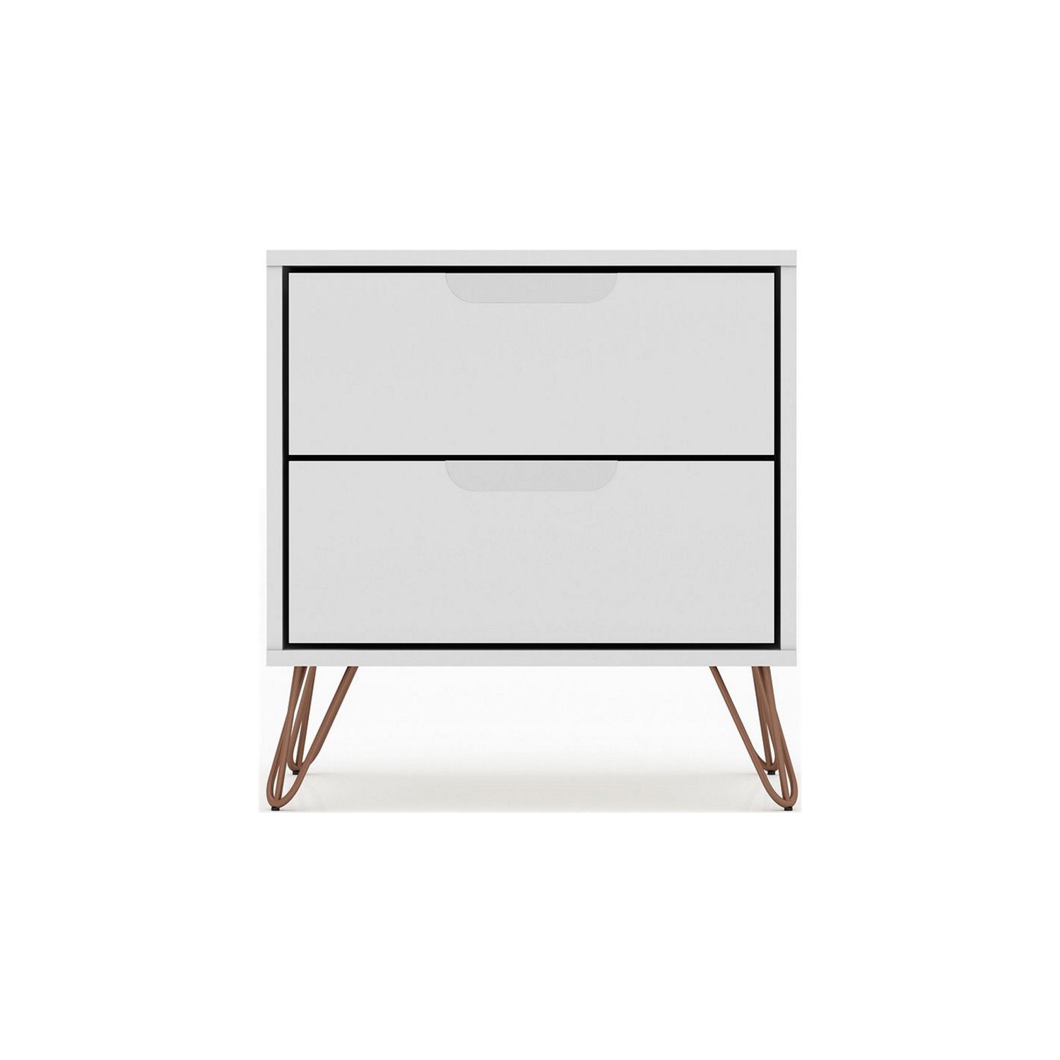 Rockefeller Wood Nightstand in White