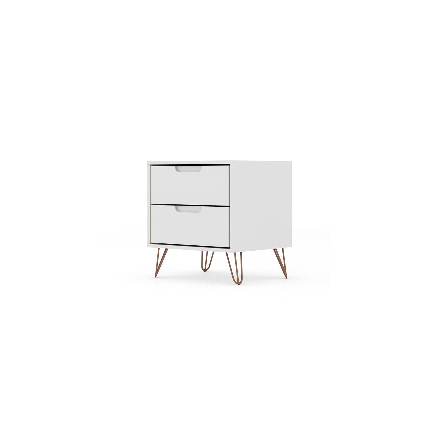 Rockefeller Wood Nightstand in White