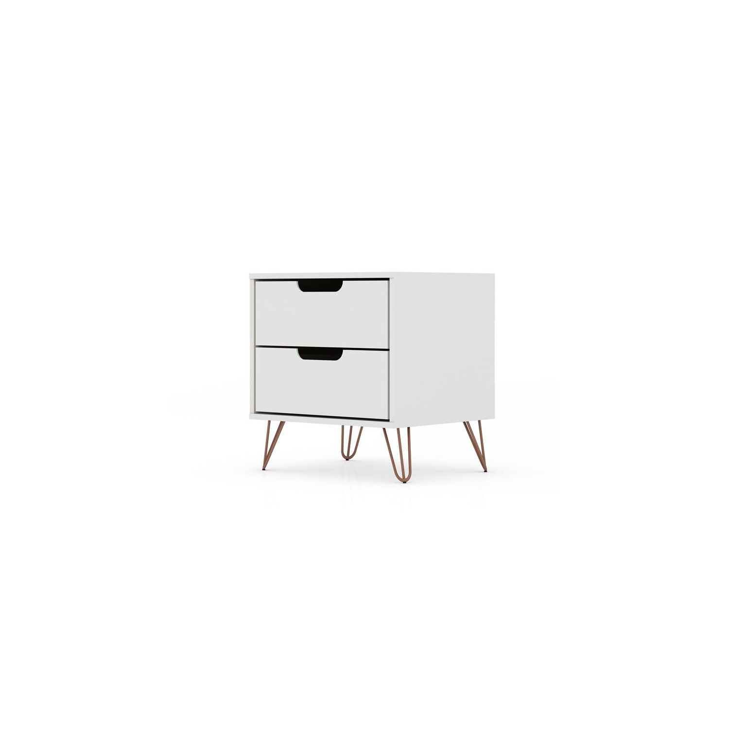 Rockefeller Wood Nightstand in White