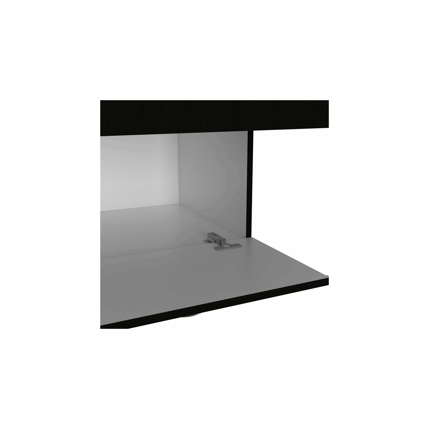 Atlin Designs – Armoire en bois moderne avec deux armoires, noir/blanc