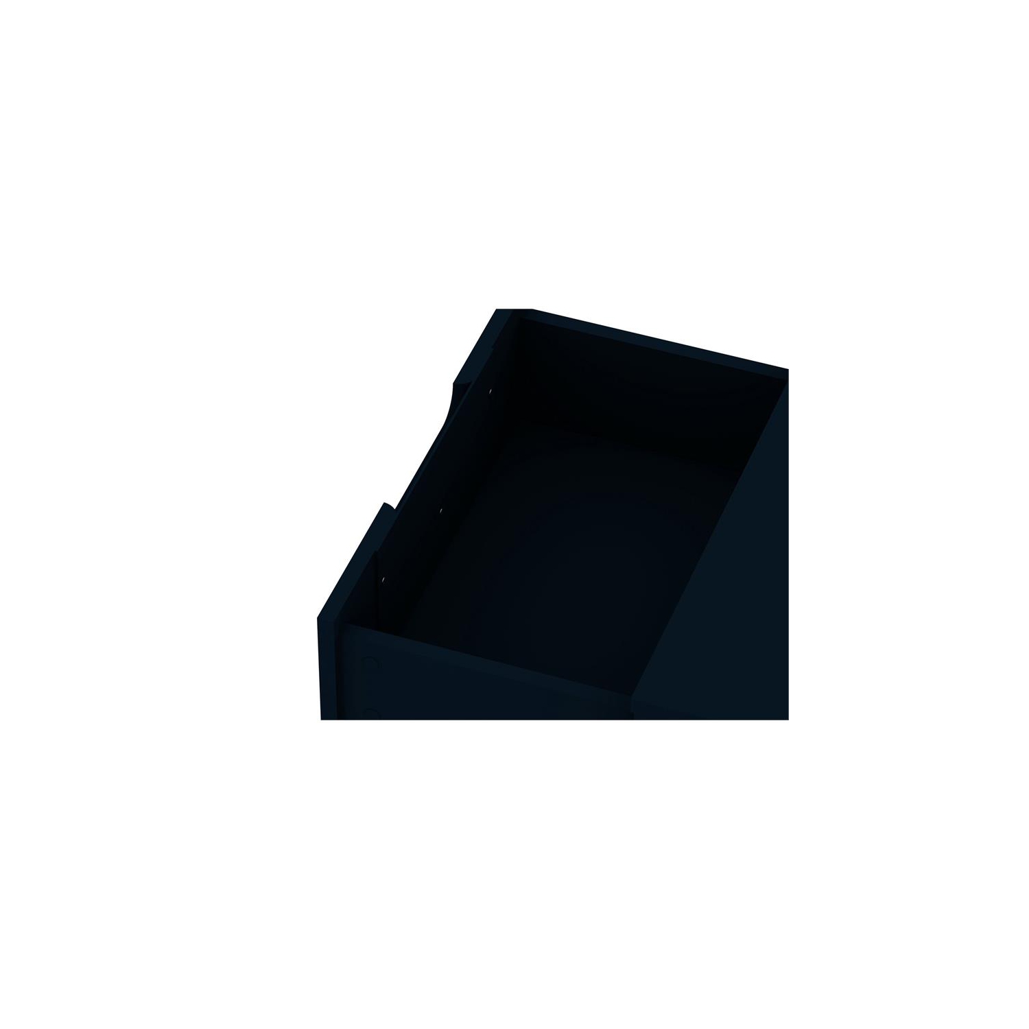 Table de chevet moderne en bois du milieu du siècle Rockefeller, Tatiana Midnight Blue