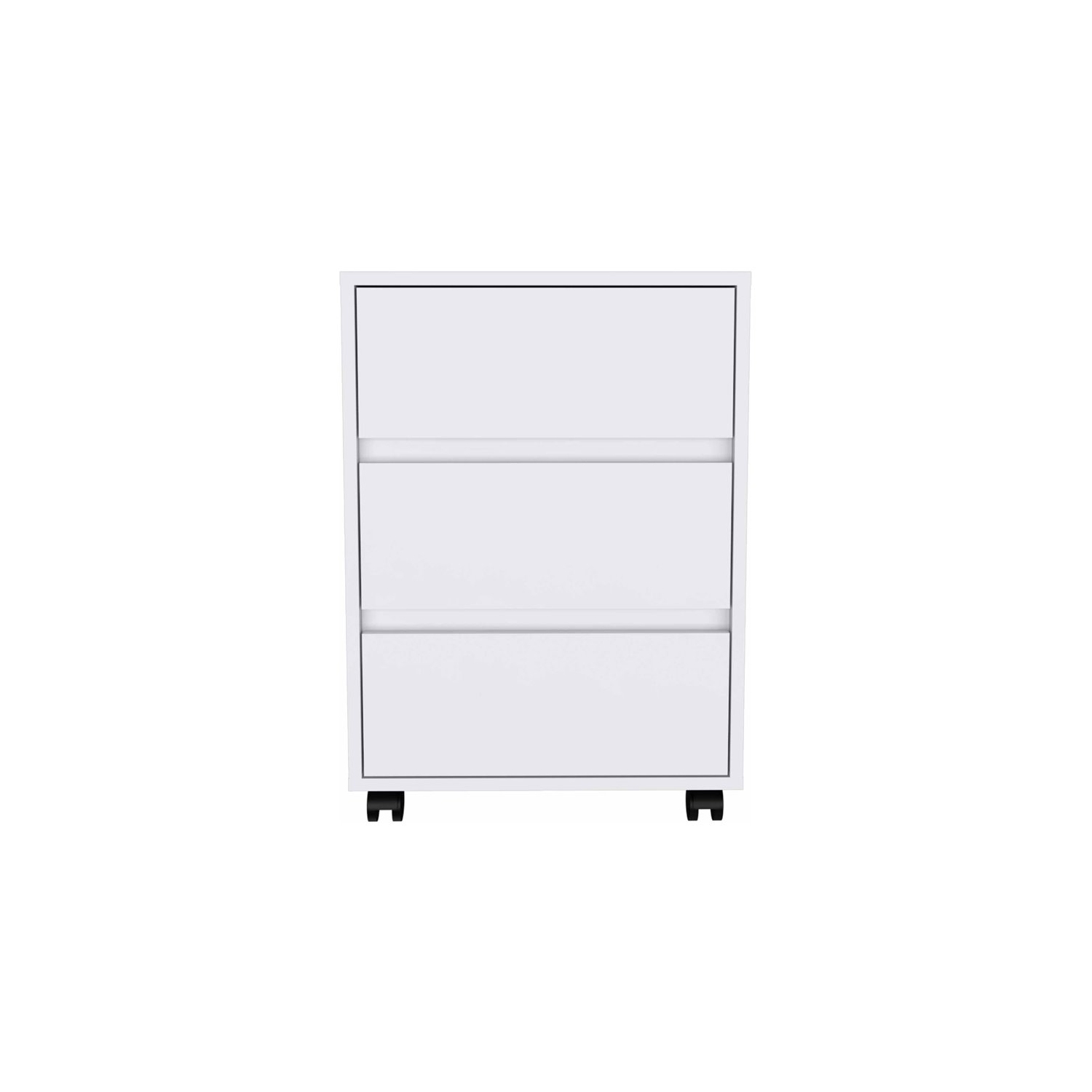 Atlin Designs 3-Drawer Modern Wood Filing Cabinet in White